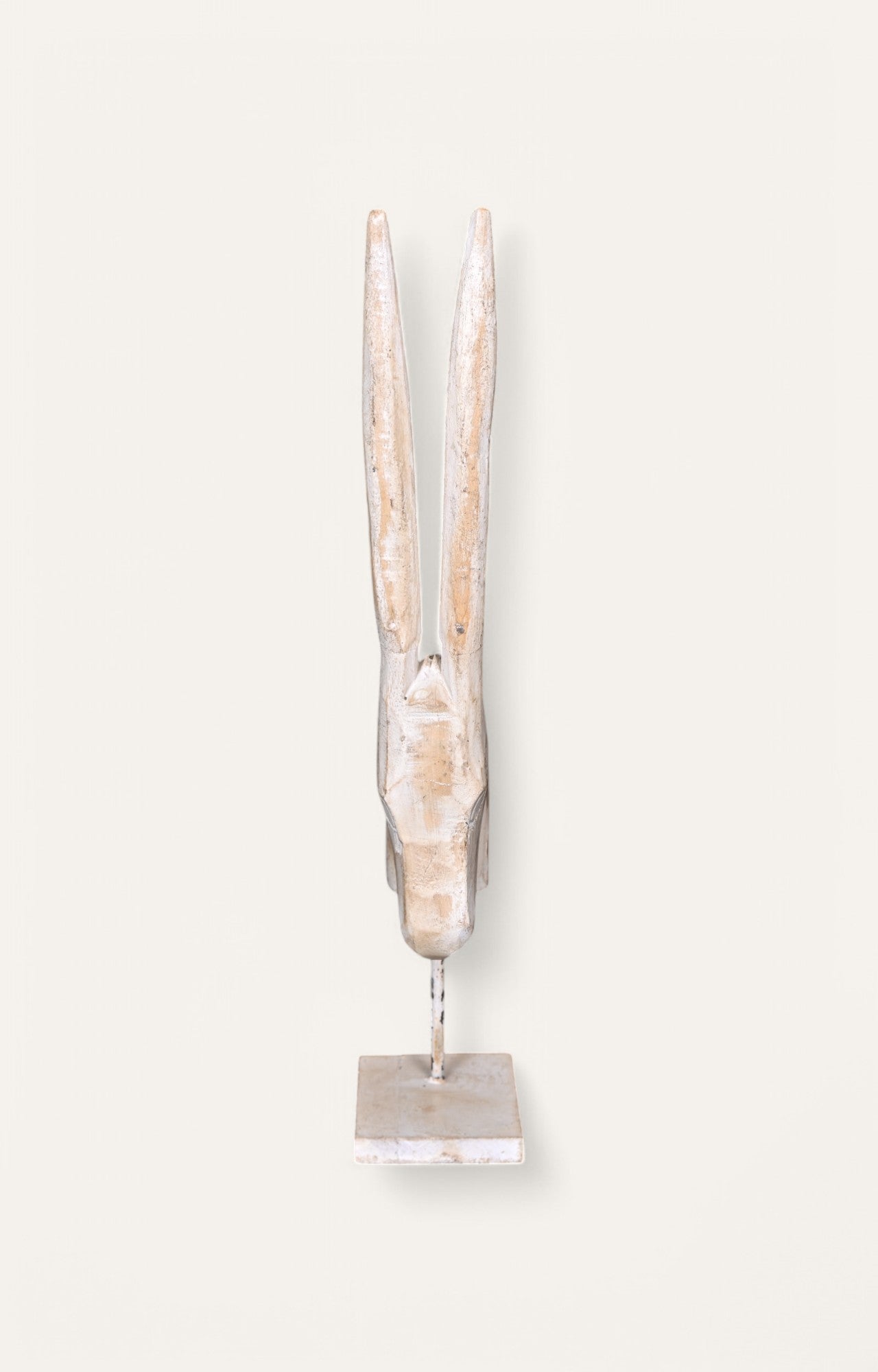 Wooden Deer Head Sculpture