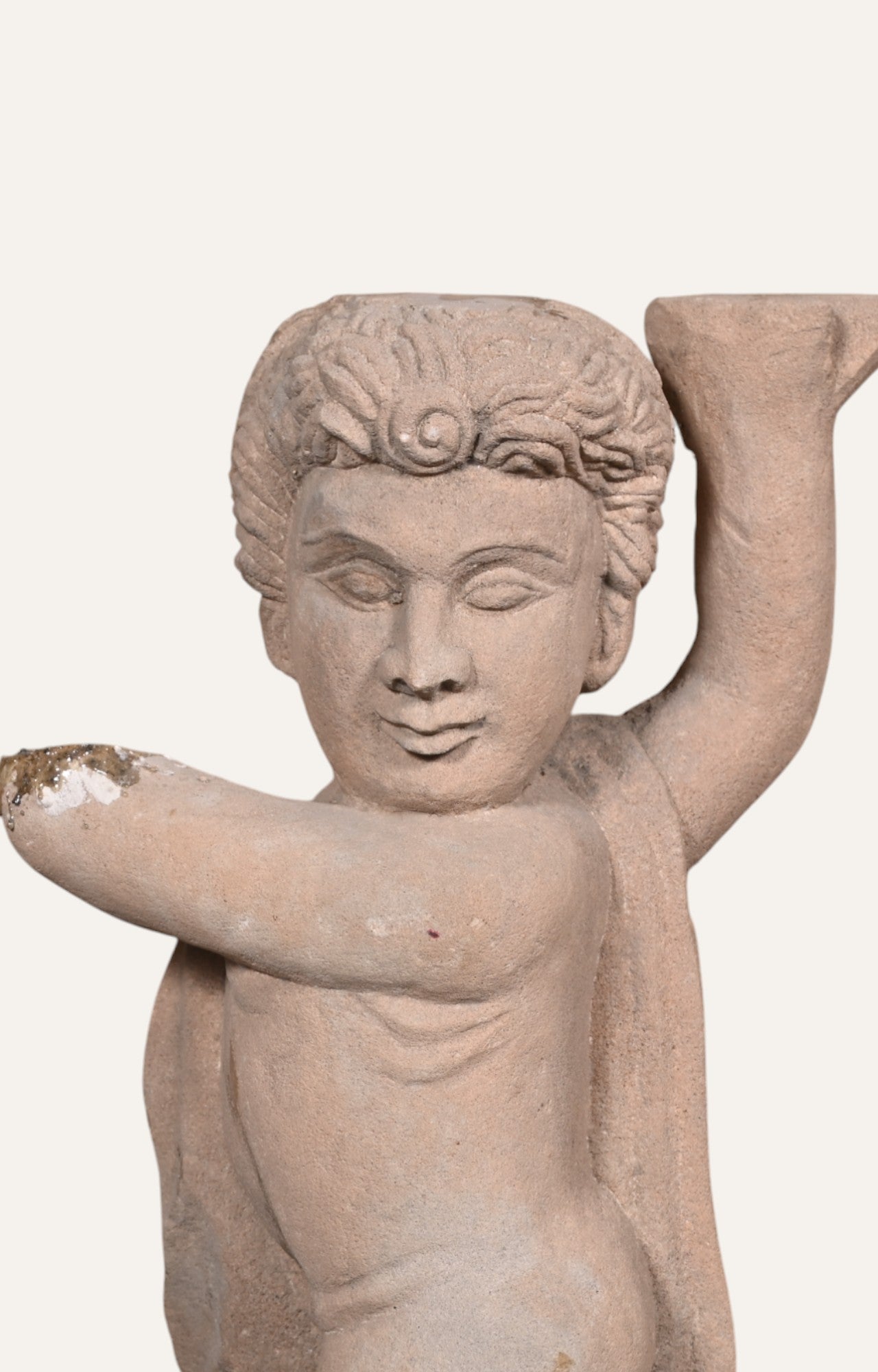 Standing Angel Antique Sandstone Sculpture