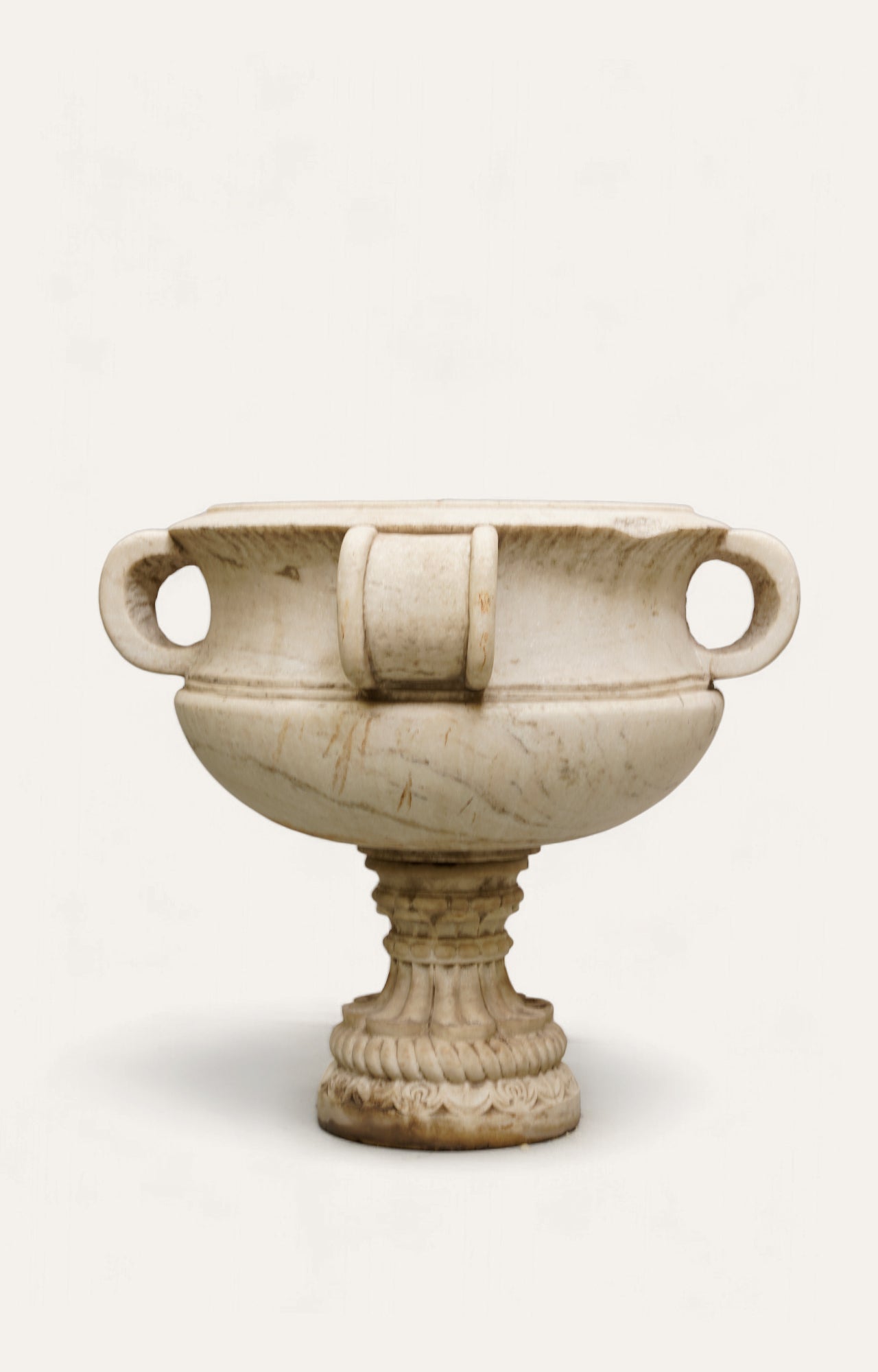 Flowering Beauty: The Elegant Marble Planter with Floral Details - main