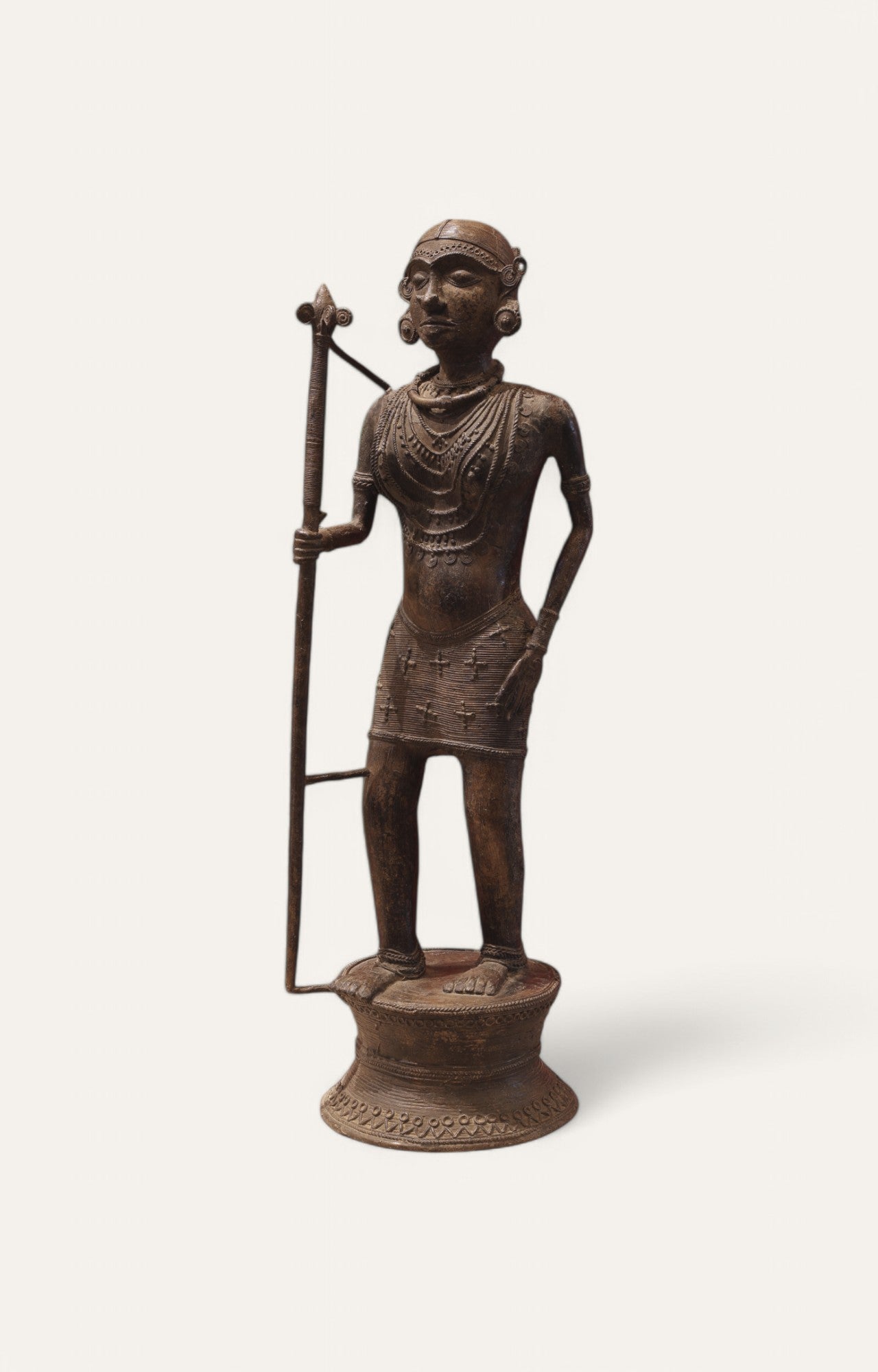 Handmade Dhokra Trible Man Brass Sculpture for Home Decor