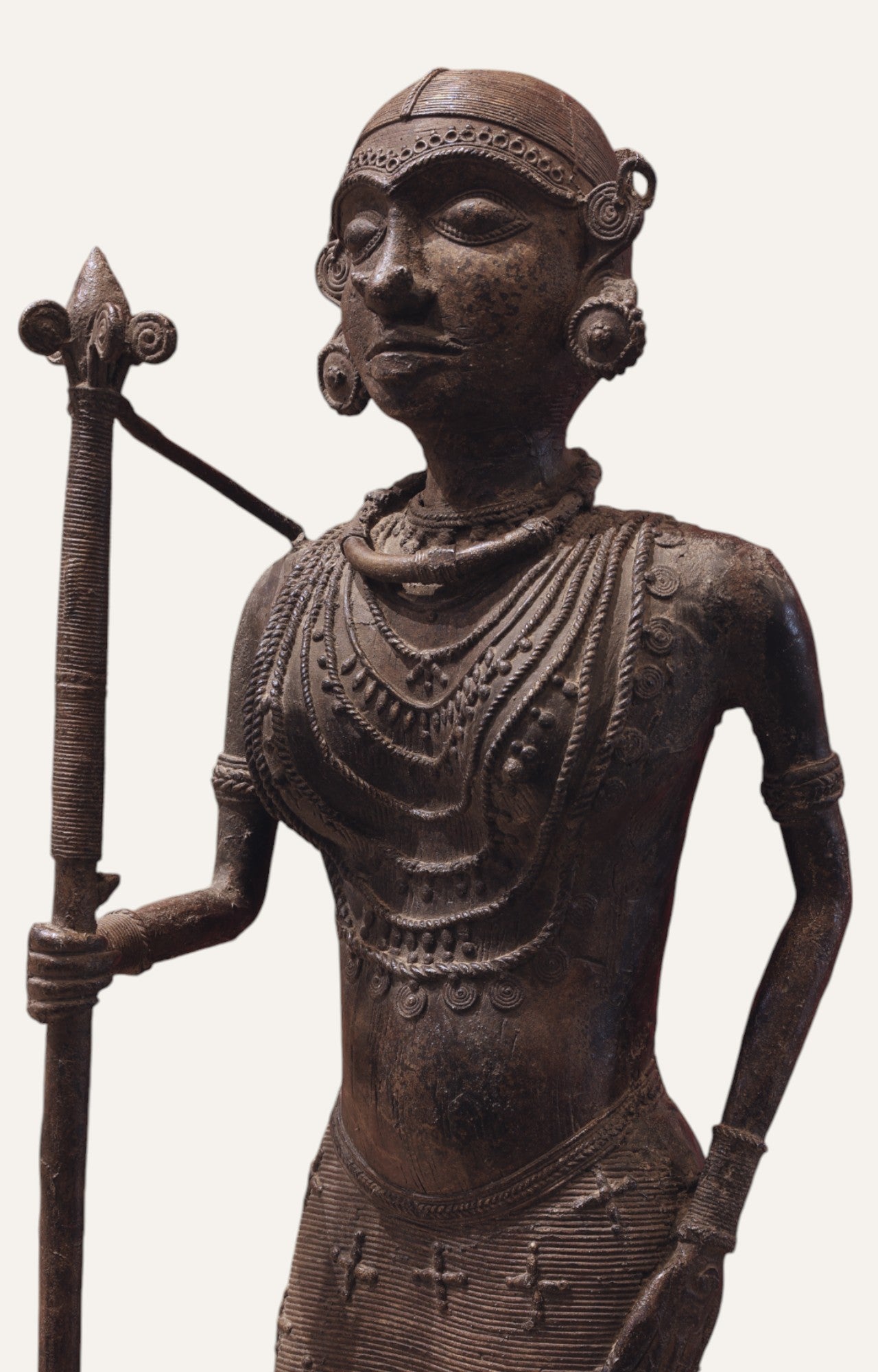 Handmade Dhokra Trible Man Brass Sculpture for Home Decor