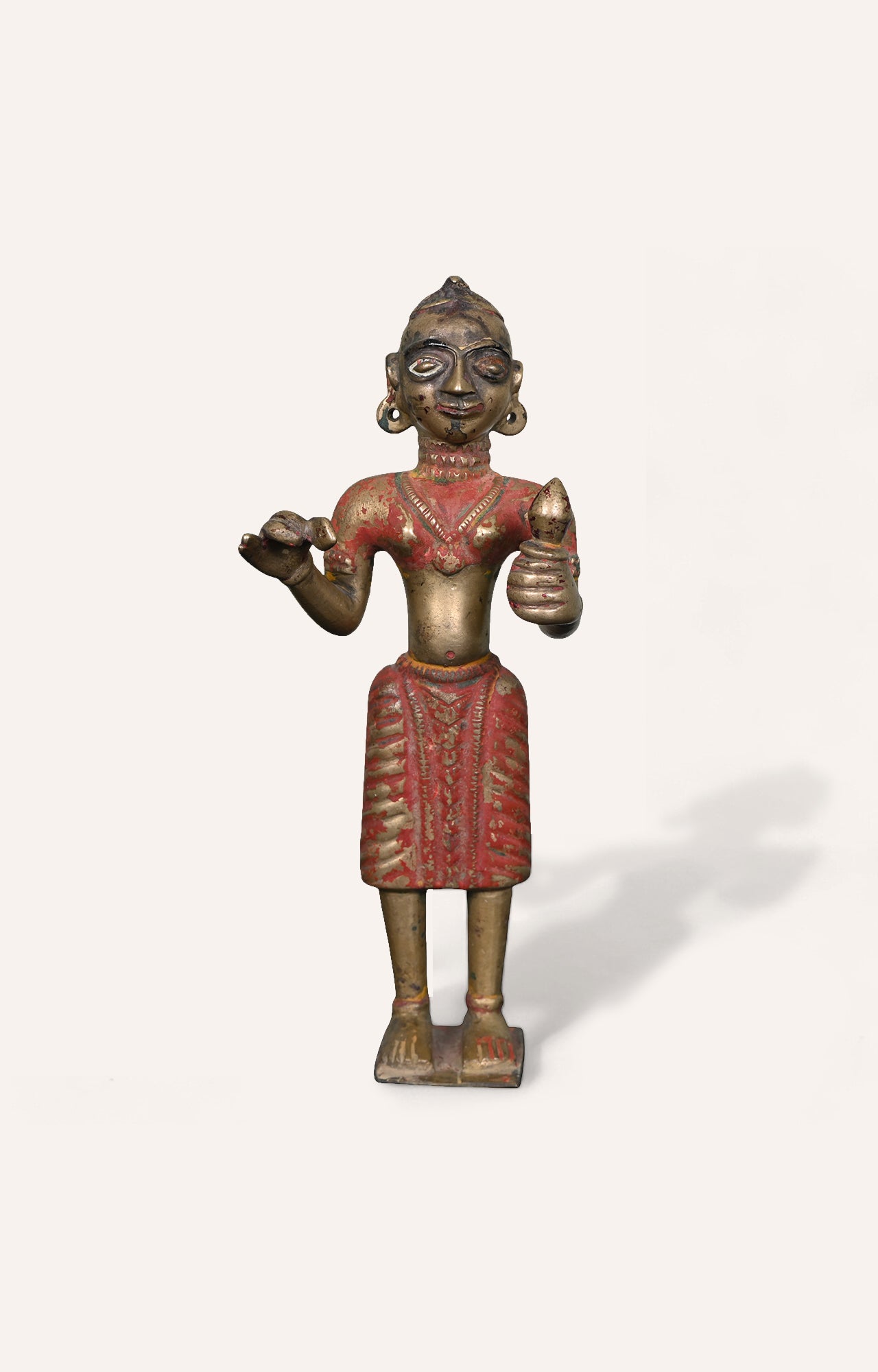 Antique Brass Lady Figurine