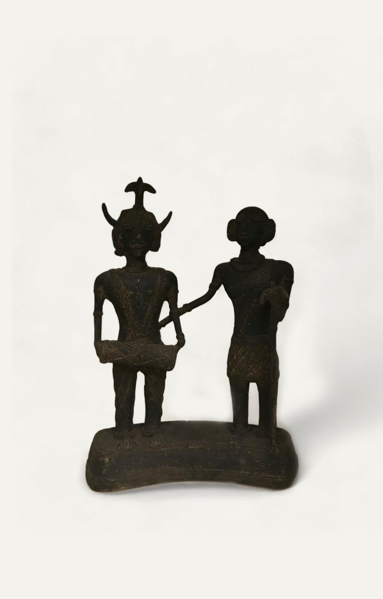 Tribal Brass Couple Figurine