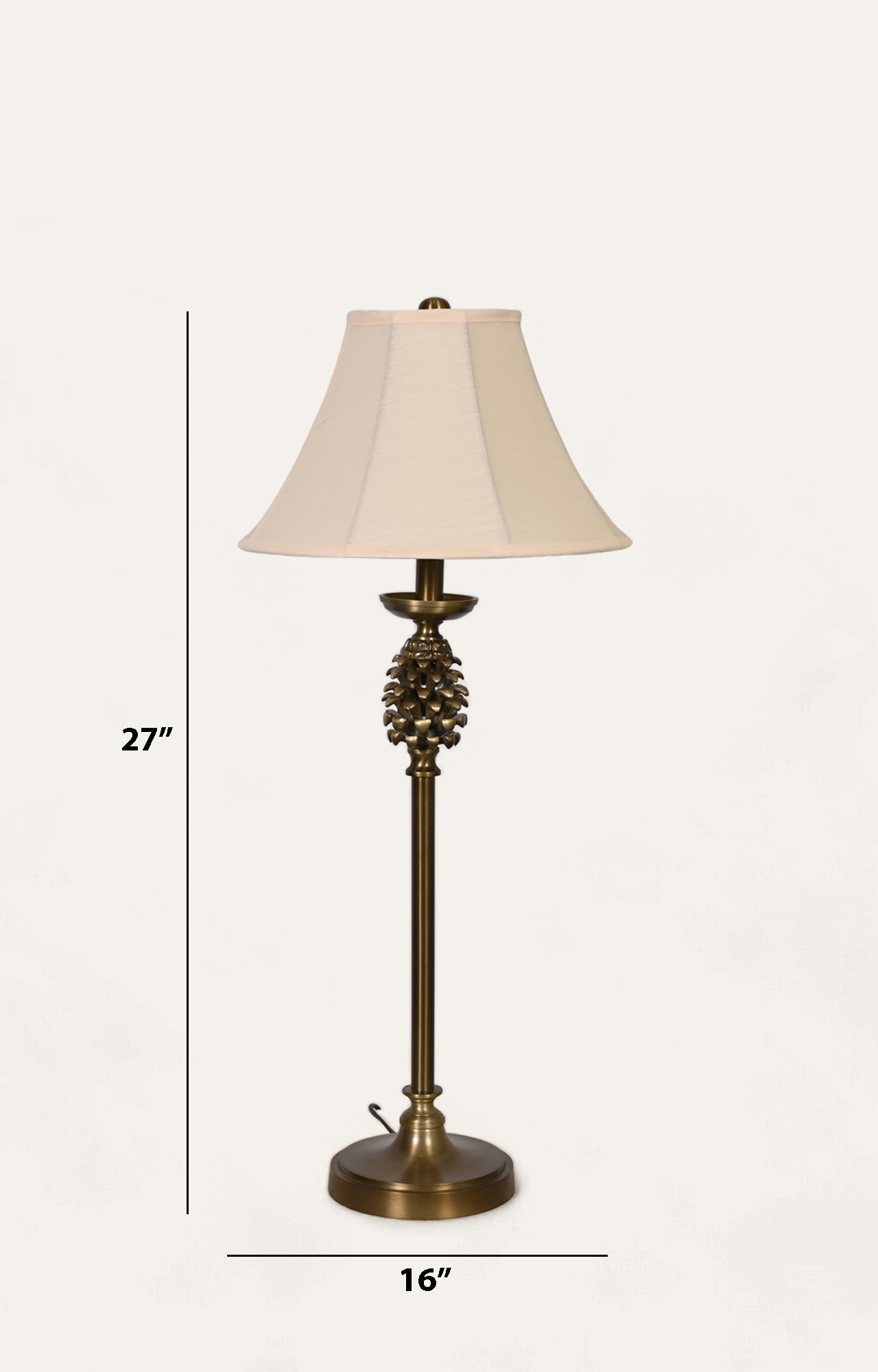 Pine cone on top table lamp_size