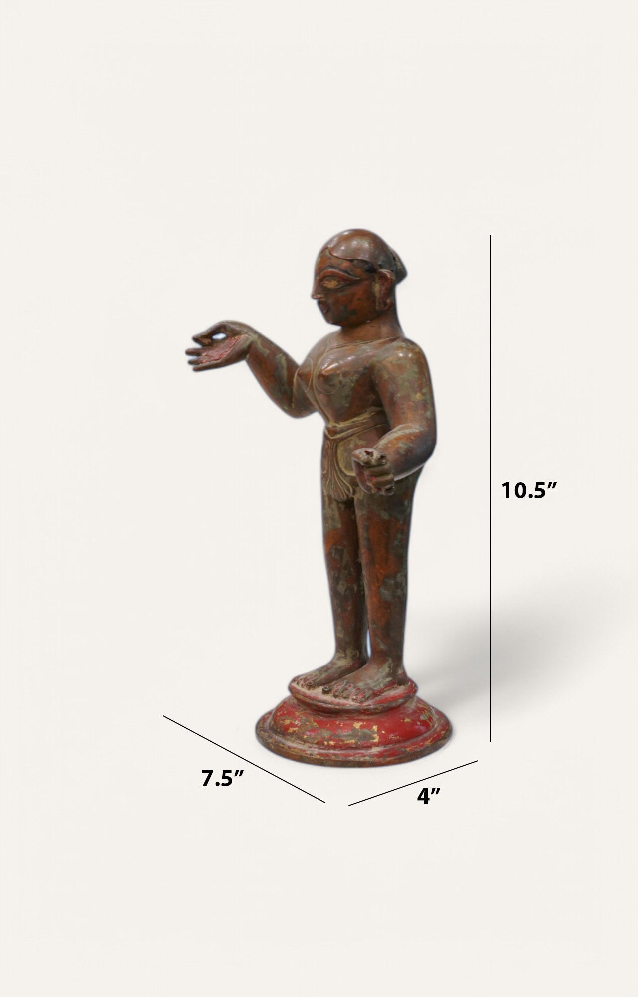 Brass India Tribal Women Vintage Statue Handcrafted Tabletop