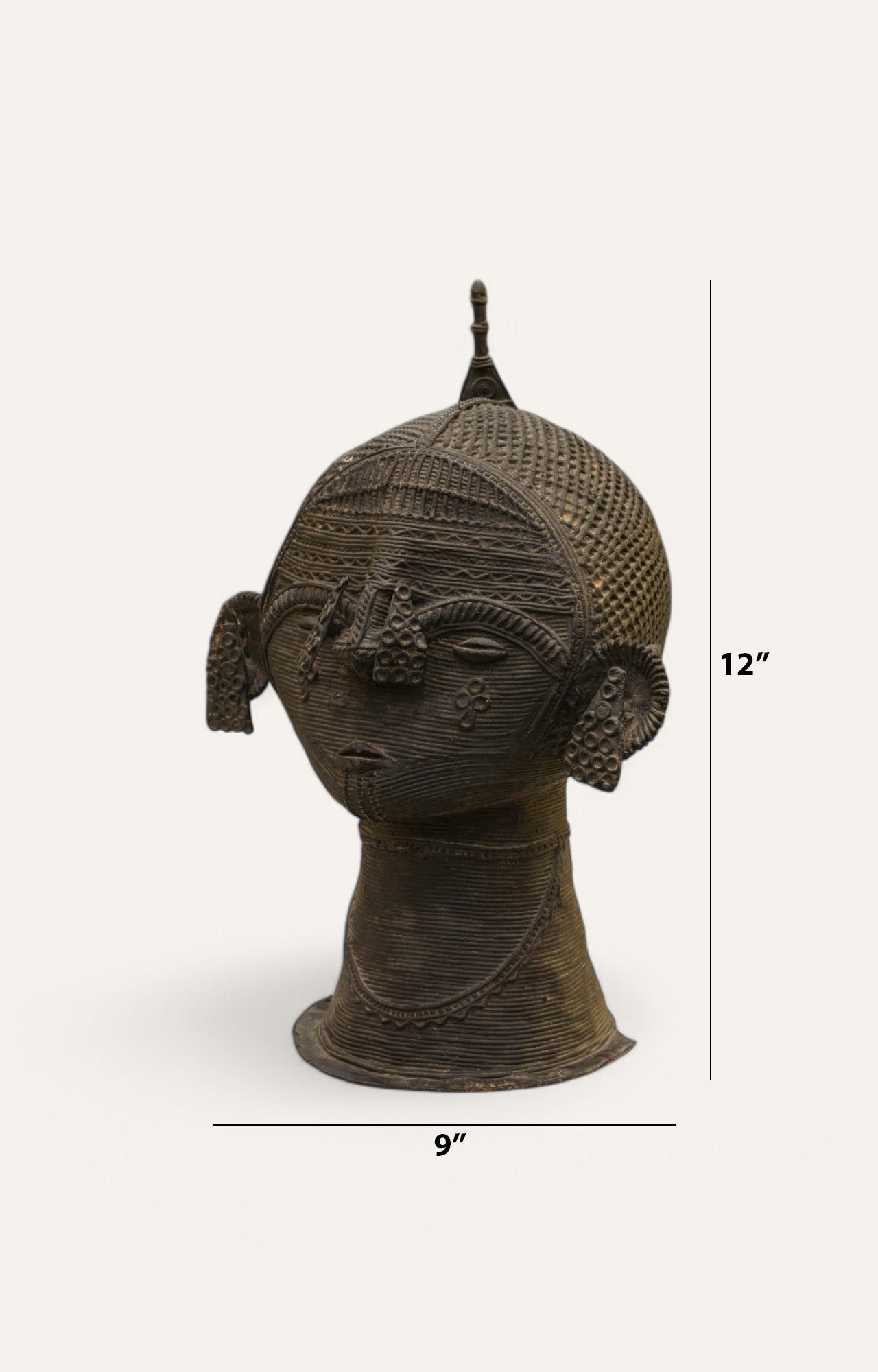 Dhokra Tribal Brass Bust Handcrafted Vintage Sculpture Home Décor