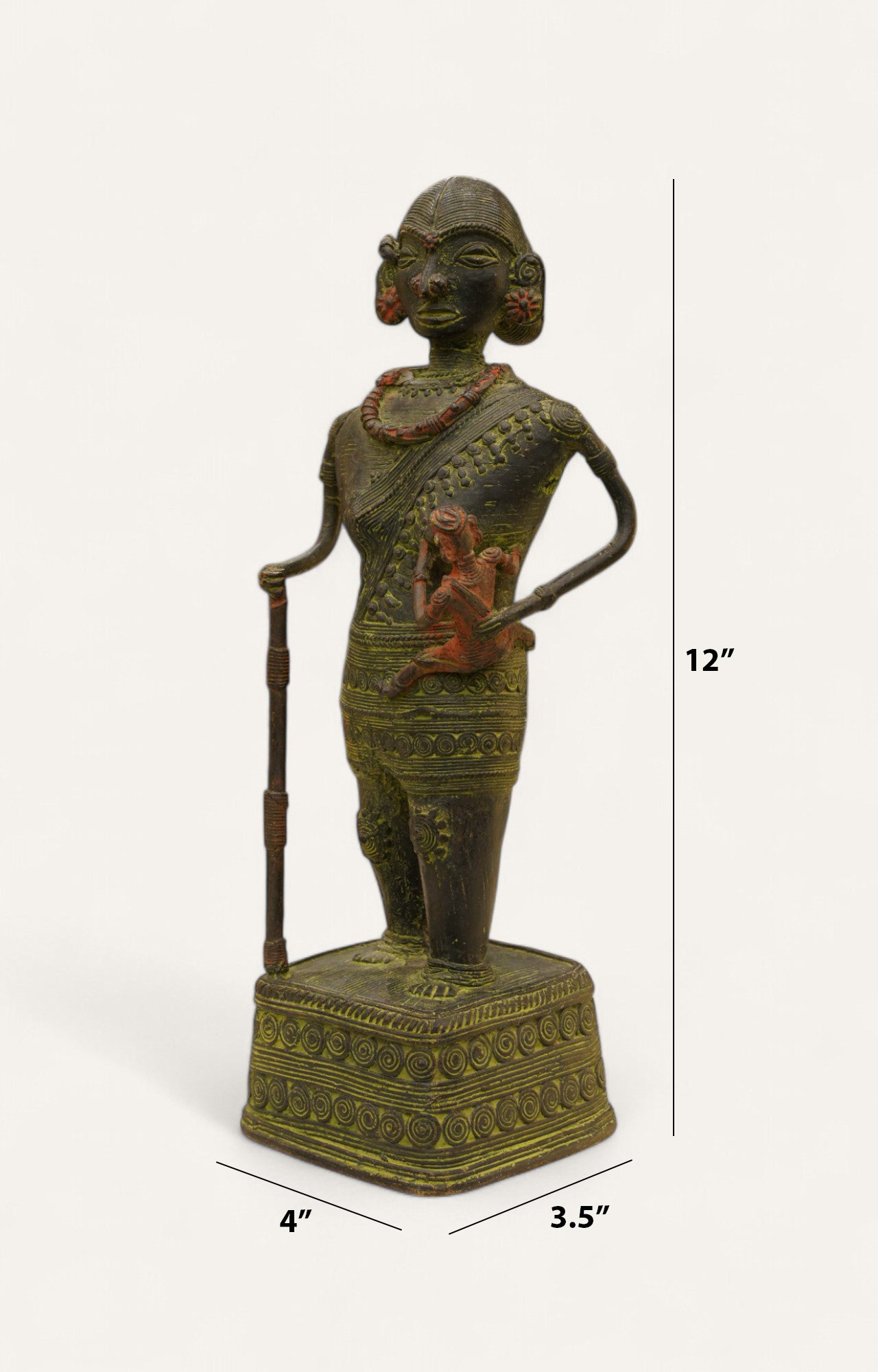 Dhokra Tribal Handcrafted Motherhood Life Bronze Figurine Home Décor