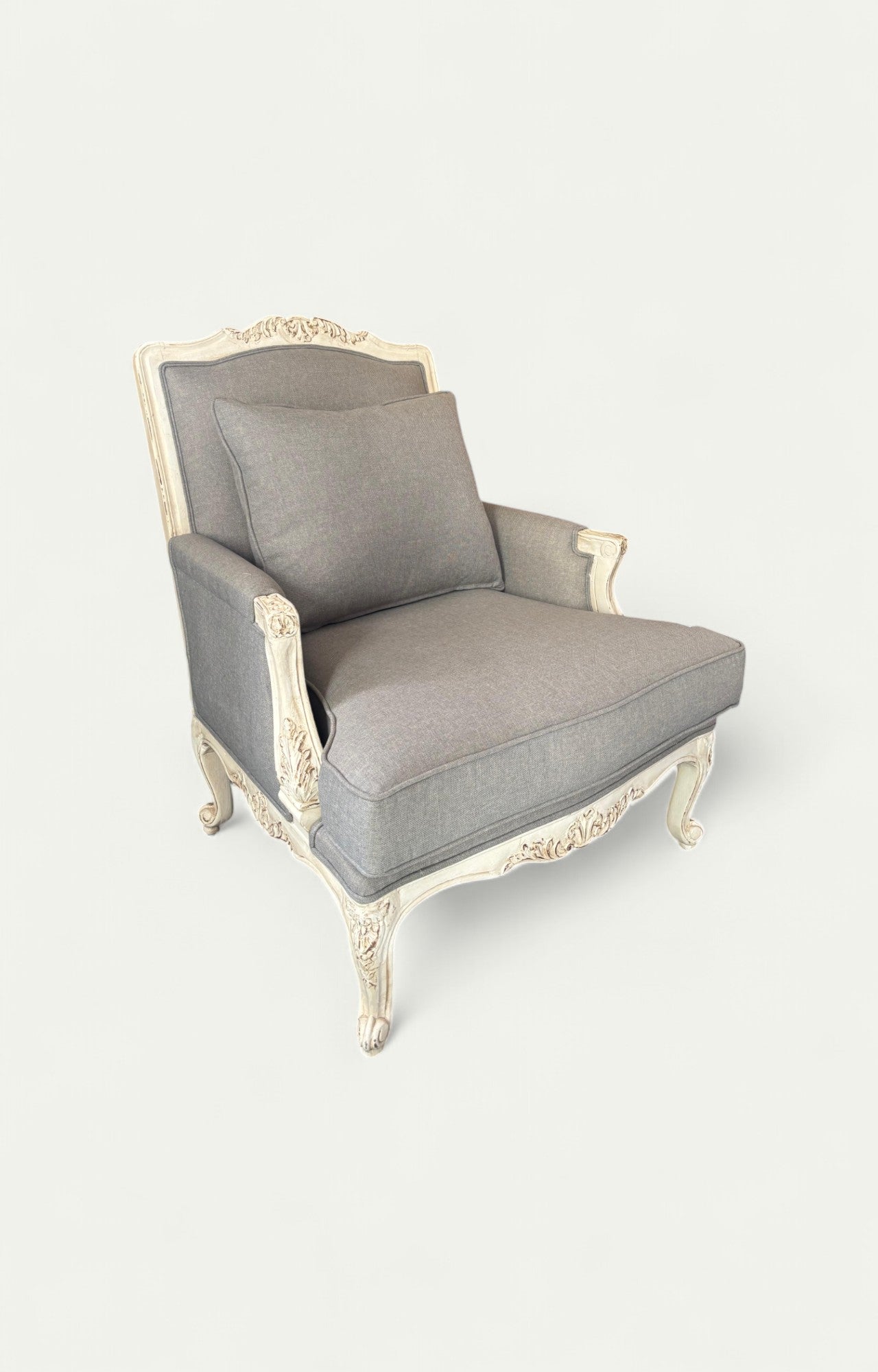 Hand Carved French Arm Chair