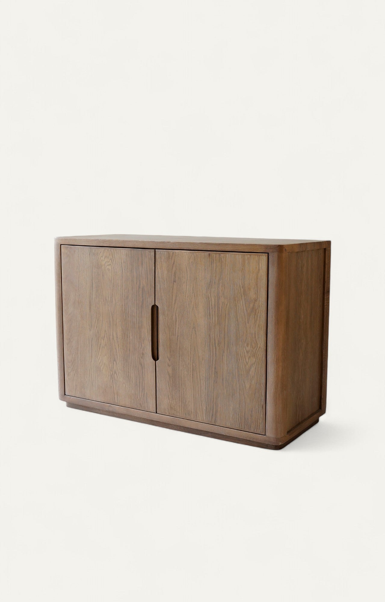 Breton Double Door Oak Wood Cabinet