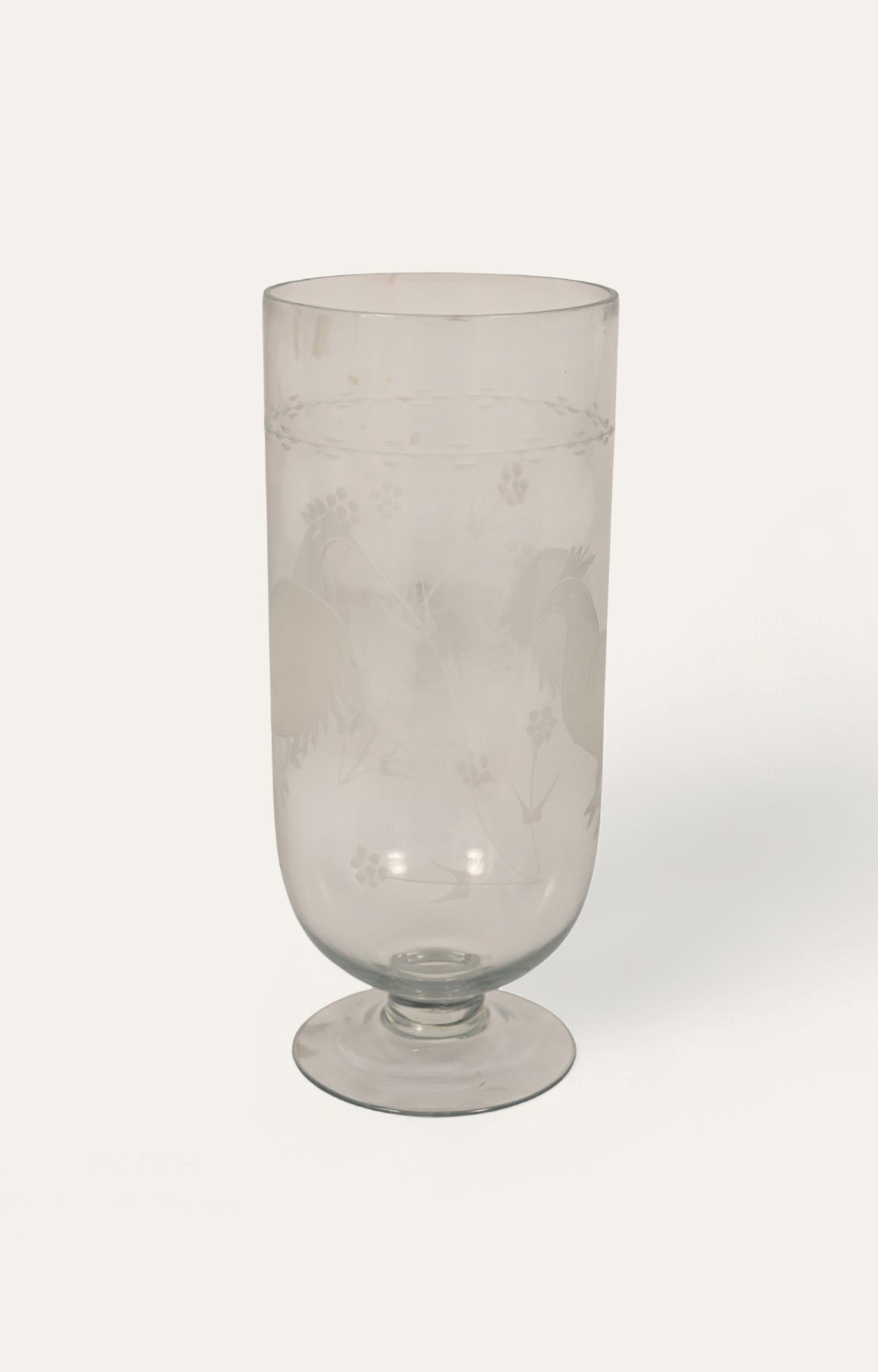 Pressed Glass Candle Stand