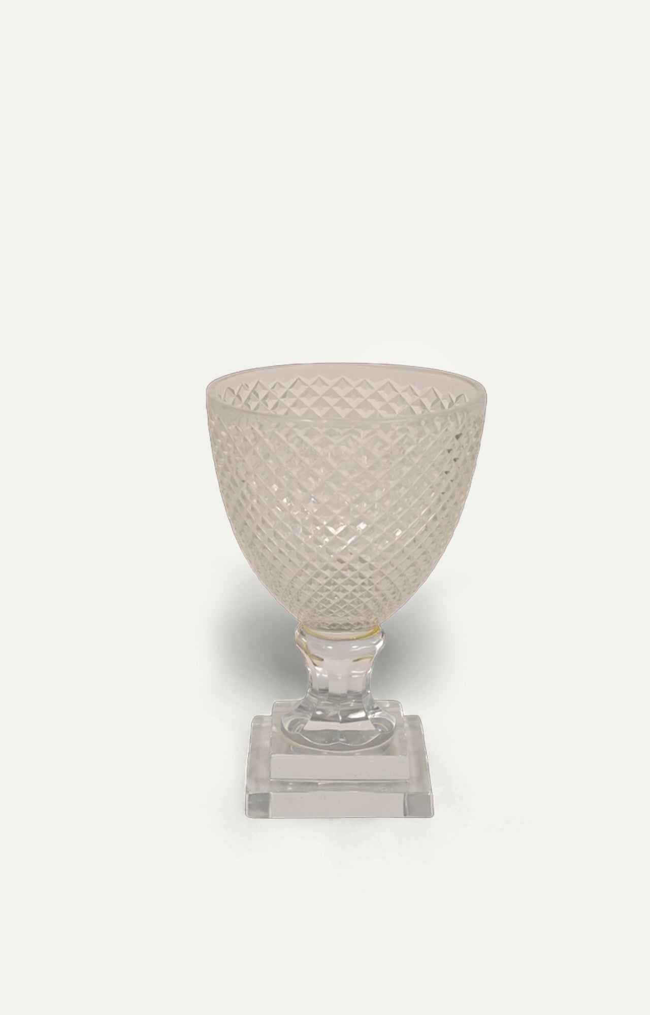 Diamond Cut Glass Candle Stand