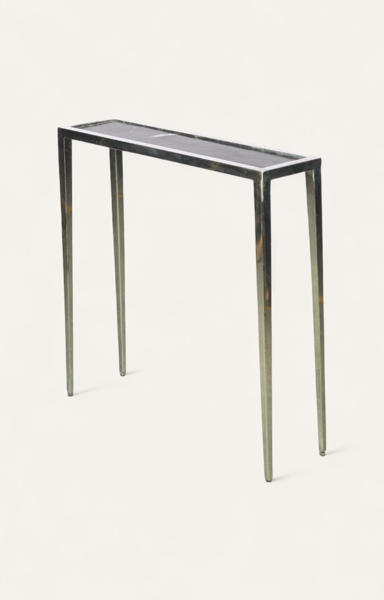 Modern Stainless Steal Frame With Marble Top Table