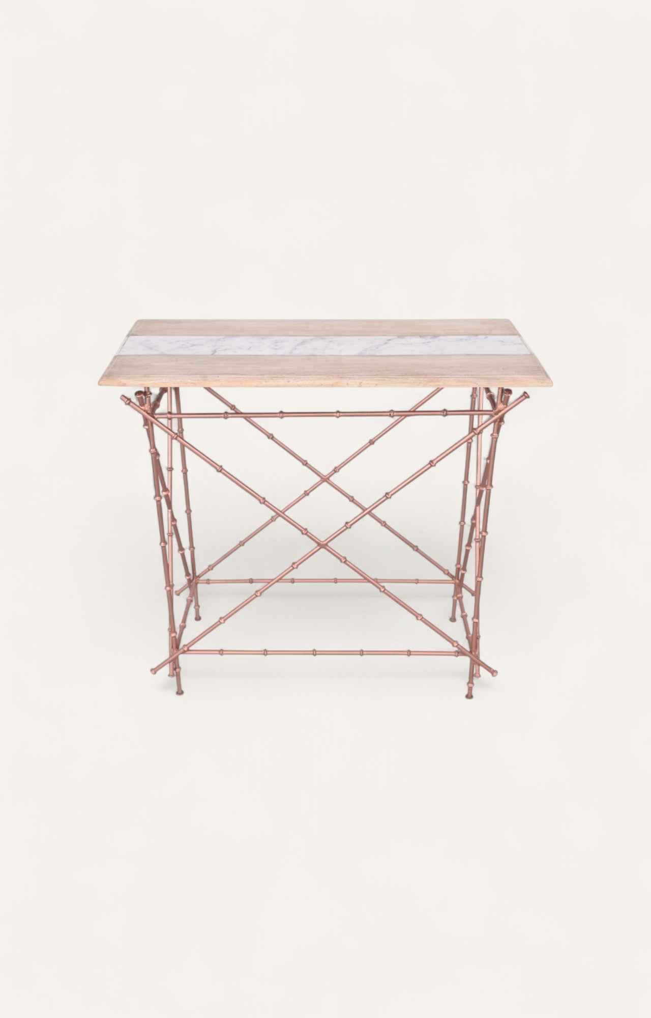 Cross Leg Wooden Console