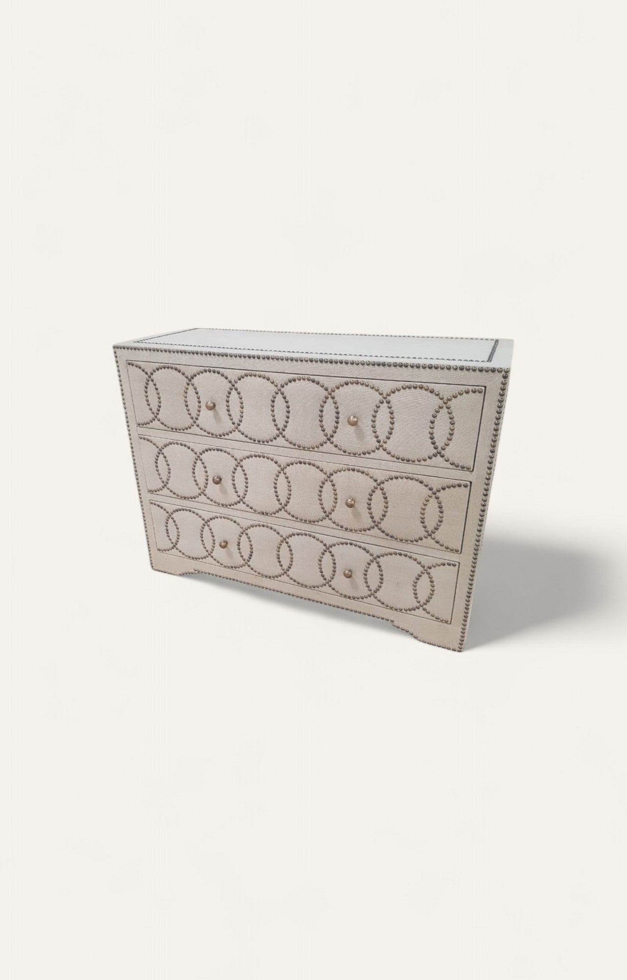 Linen Upholstred Chest of drawer