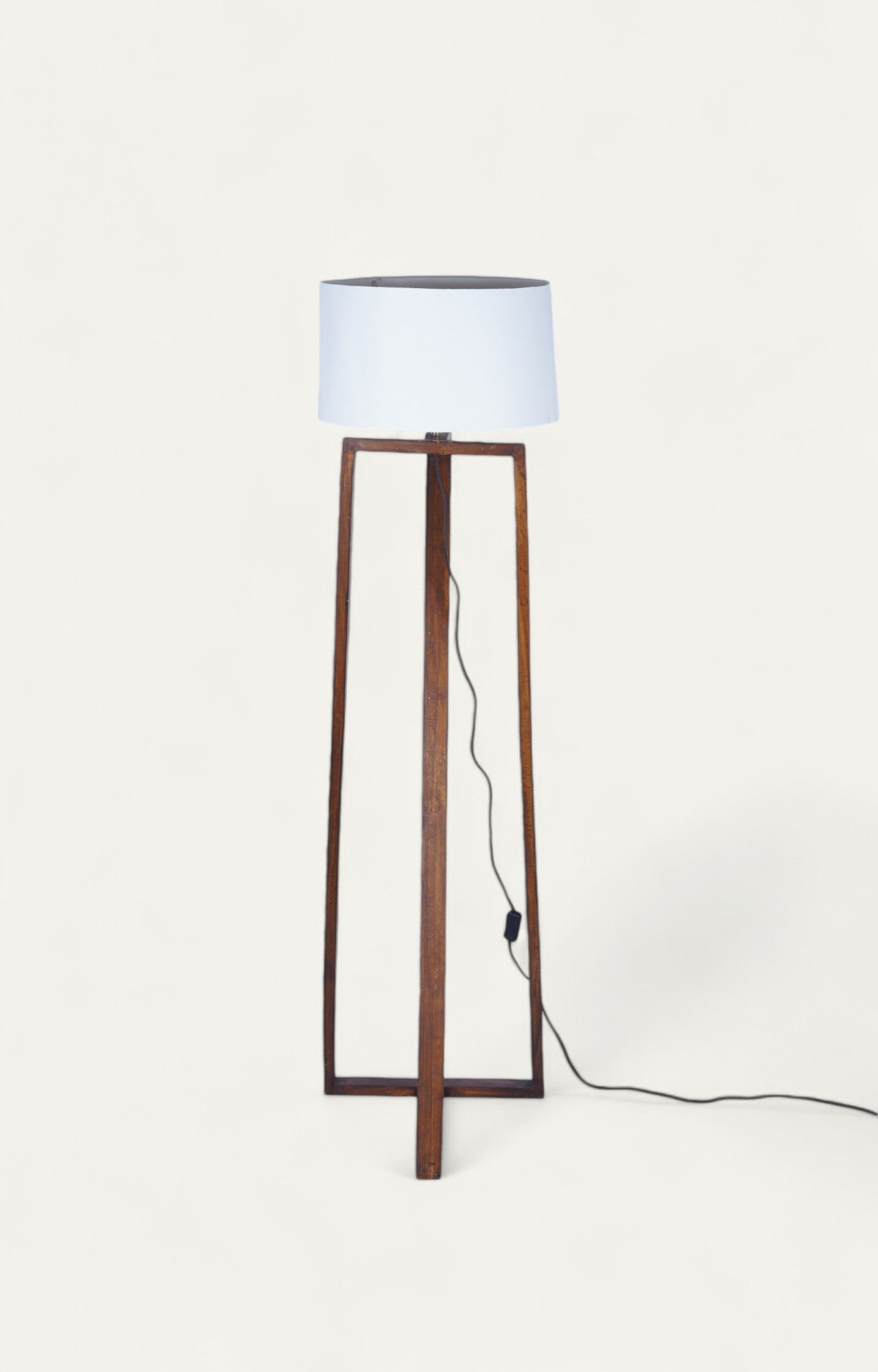 Wooden Tripod Floor Lamp