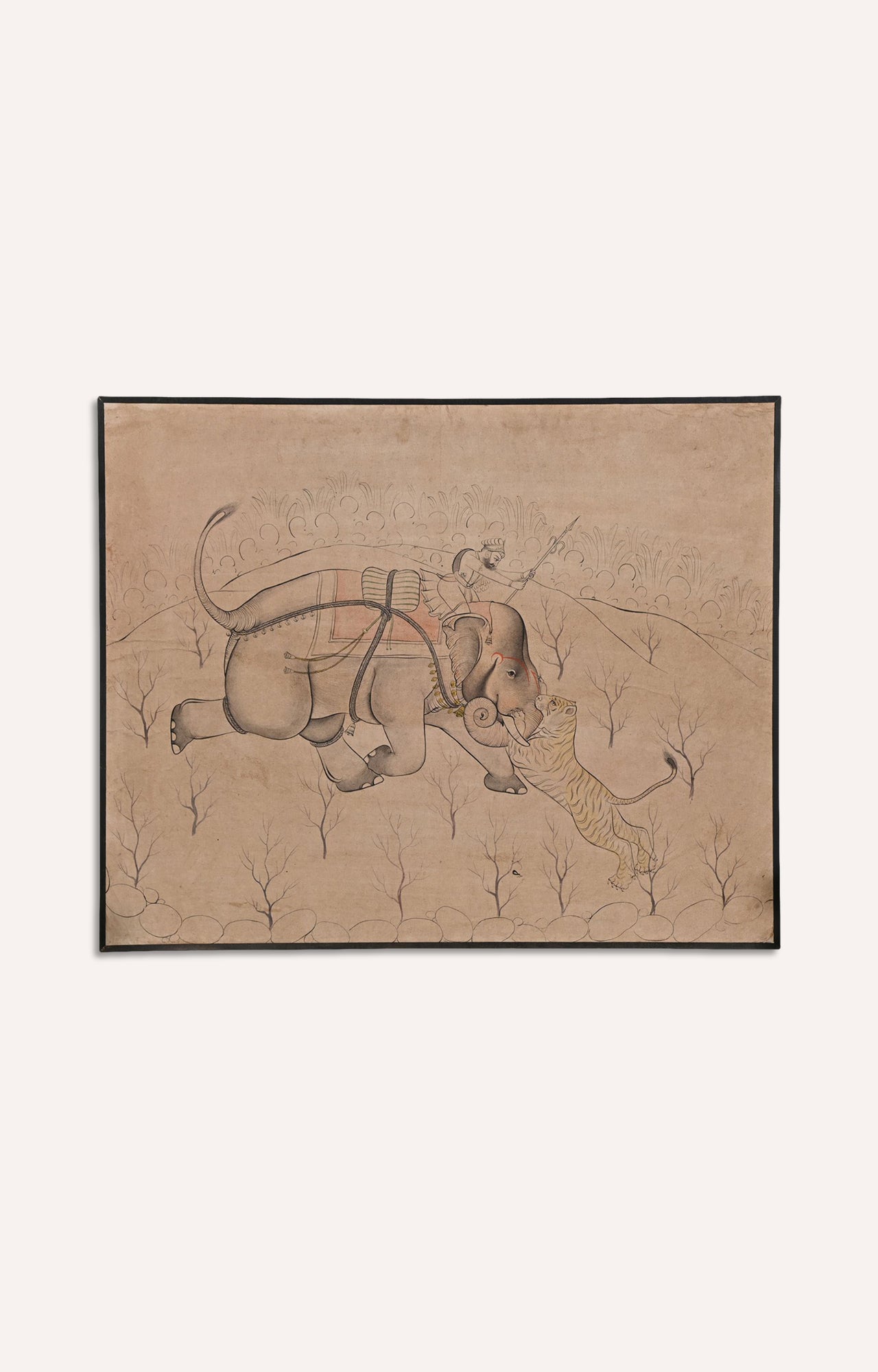 Mughal Elephant Watercolor Art.