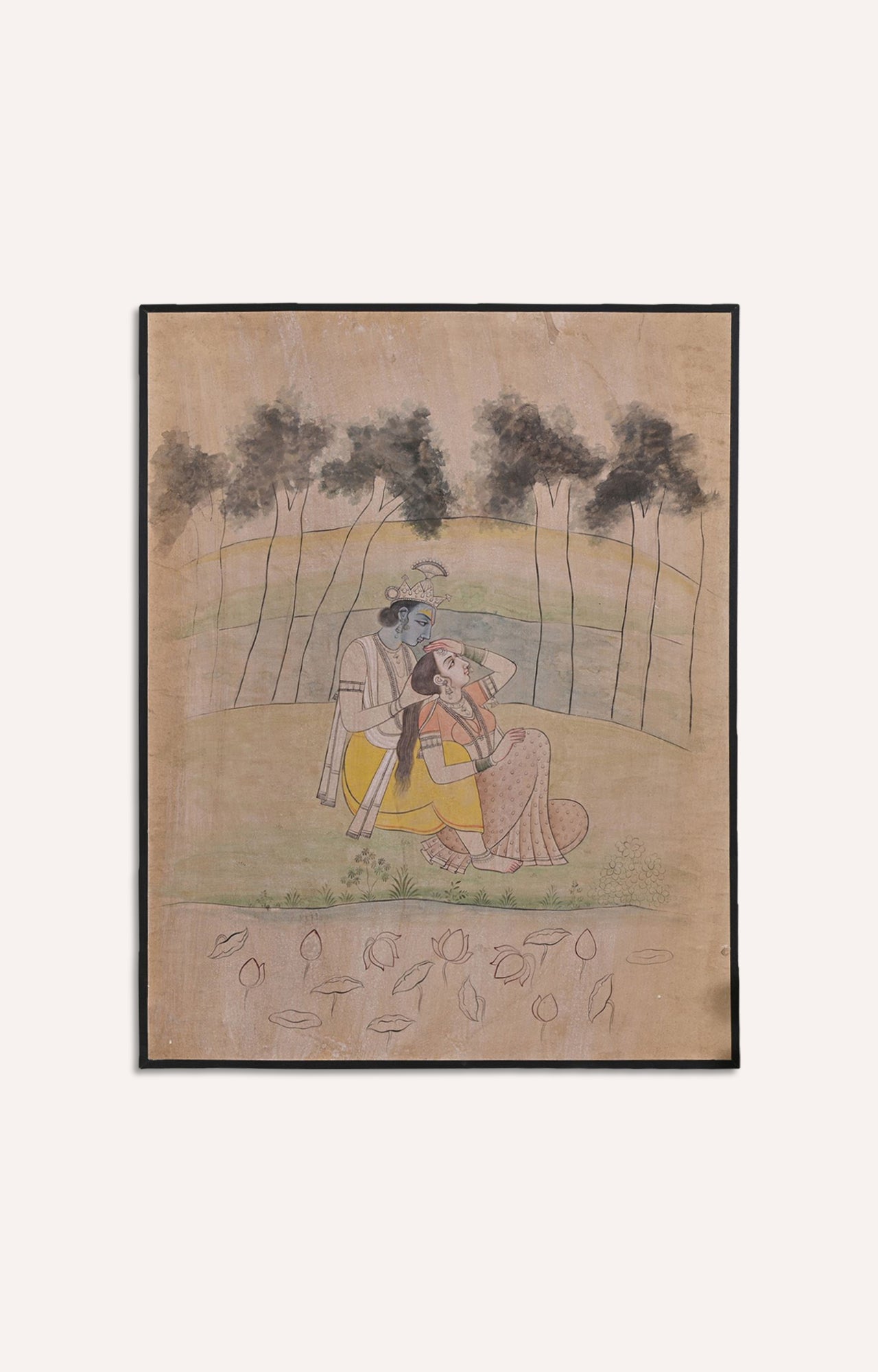 Lord Radhe - Krishna under a tree Painting