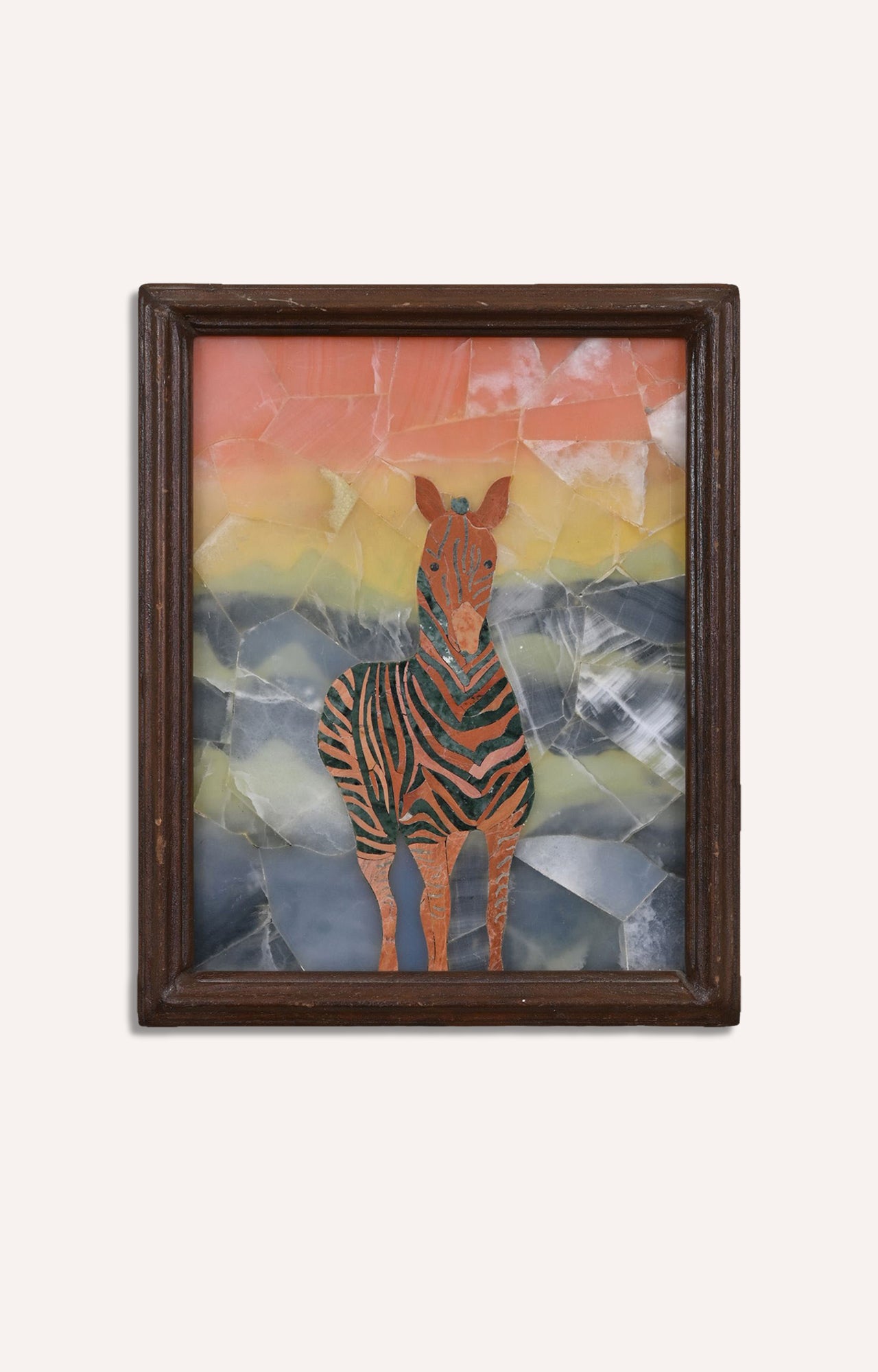 Mosaic Zebra Silhouette