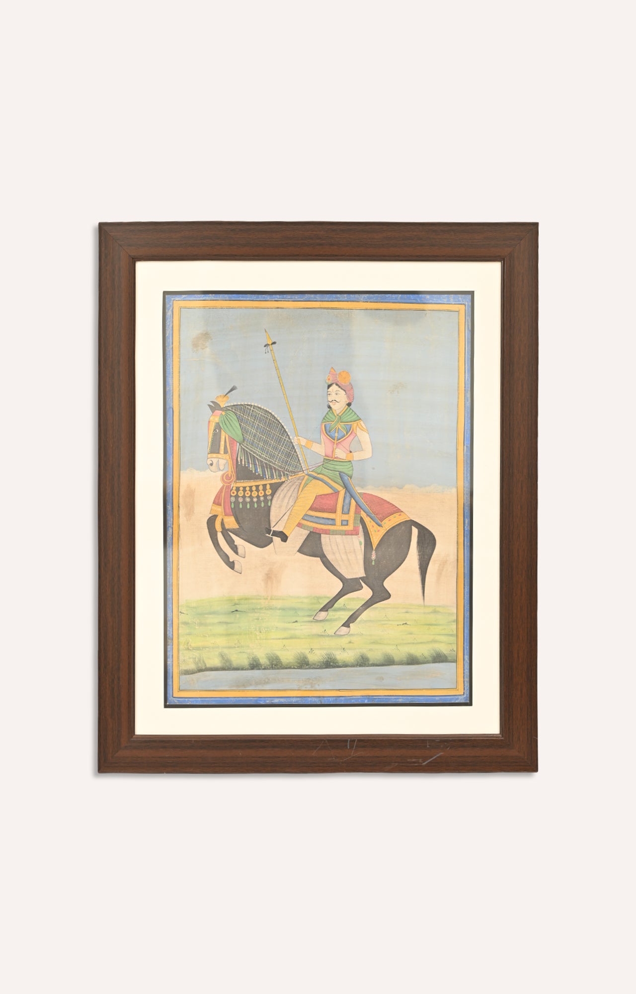 Indian warrior watercolor painting