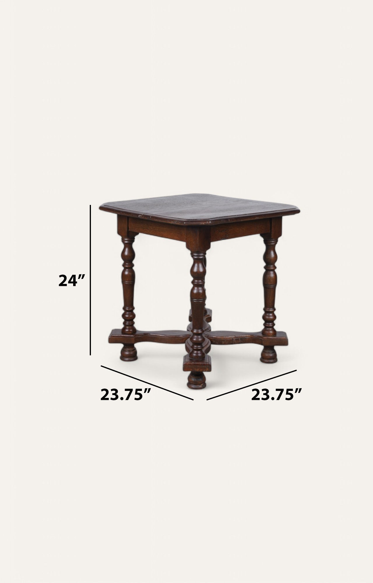 Bobbin Legs Brown Side Table