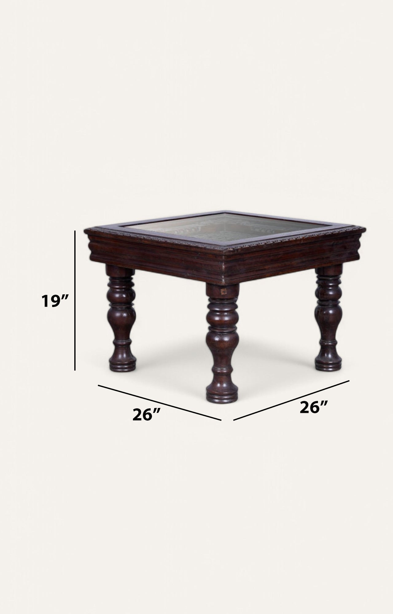 Carved Wooden Side Table