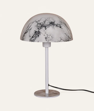 Graceful Marble Finish Metal Table Lamp
