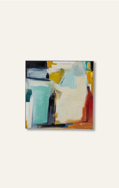 Abstract Textured Art on Hessian with PS Frame