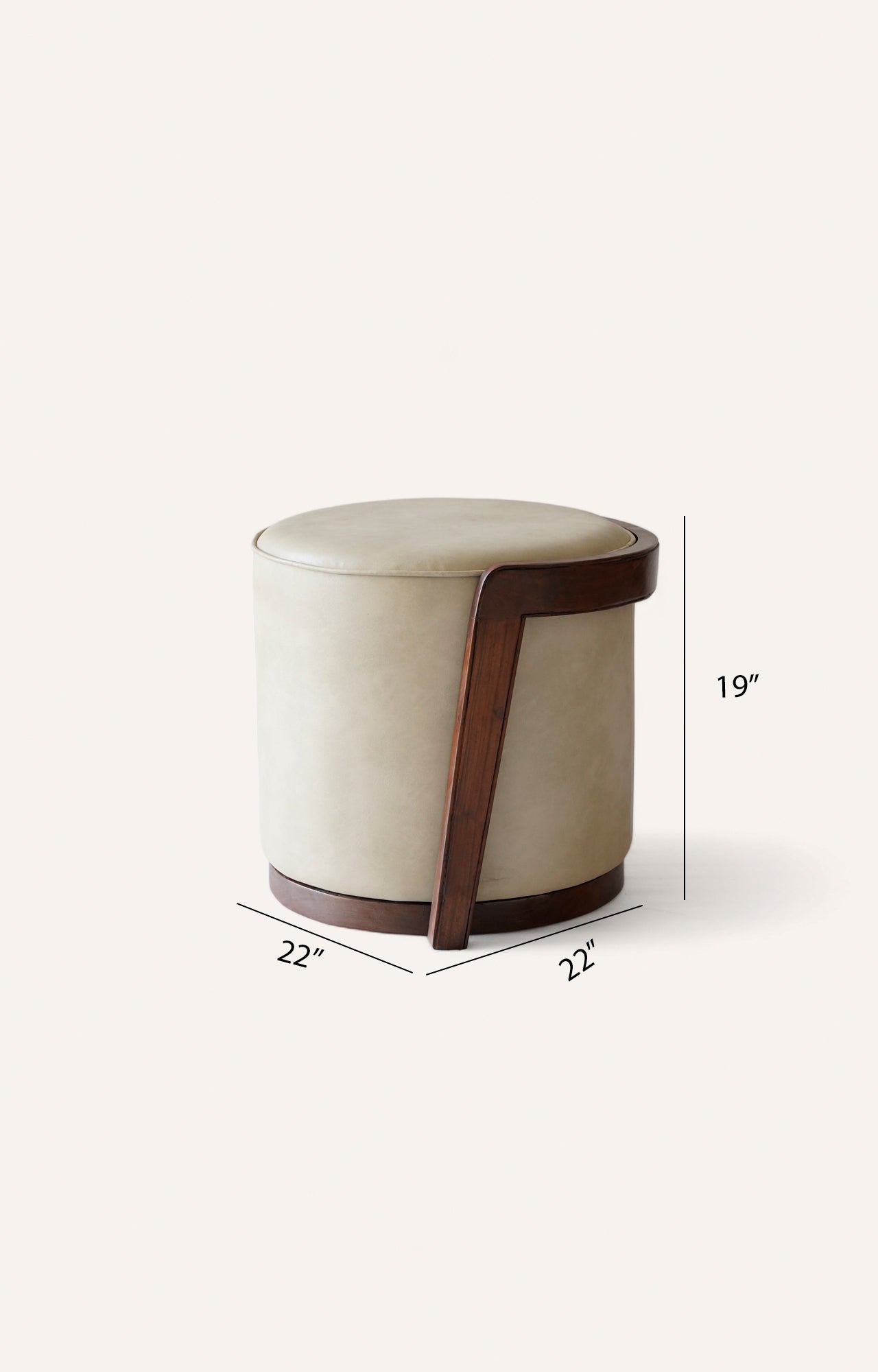 Round Sleek Poufy Stool