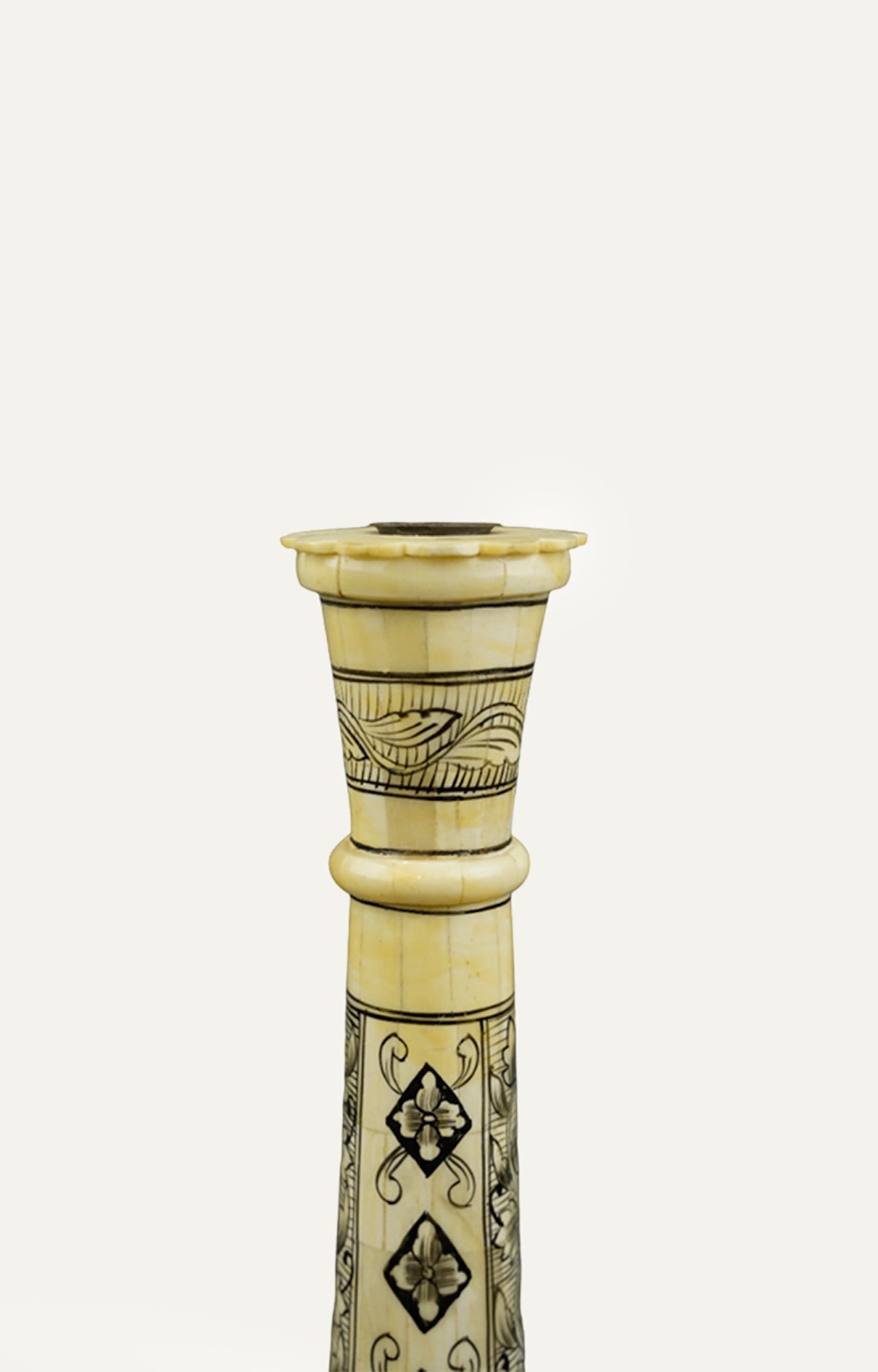 Vintage Bone Inlay Candle Holder_2