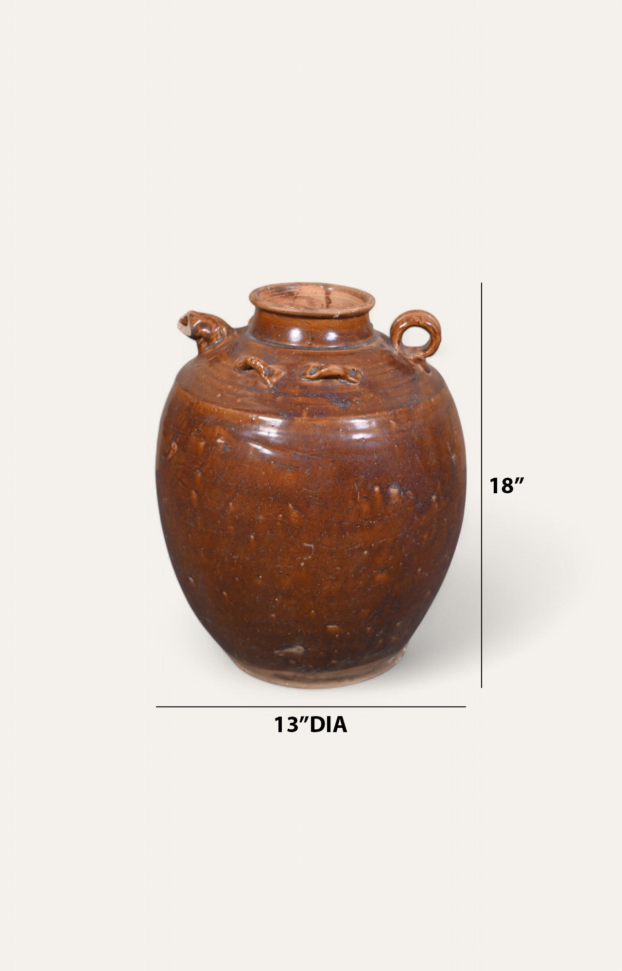 Chinese Brown Glaze Ceramic Vase