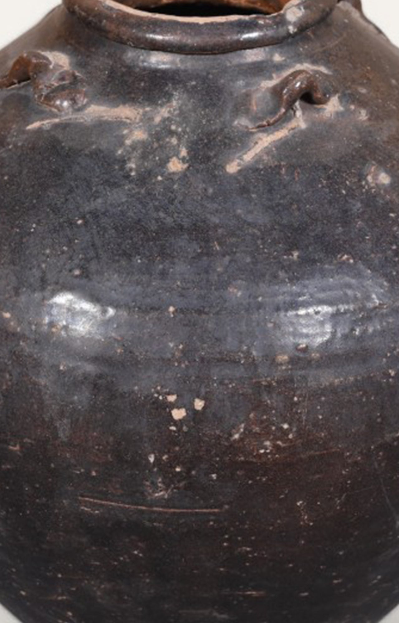 Black Earthenware Clay Pot