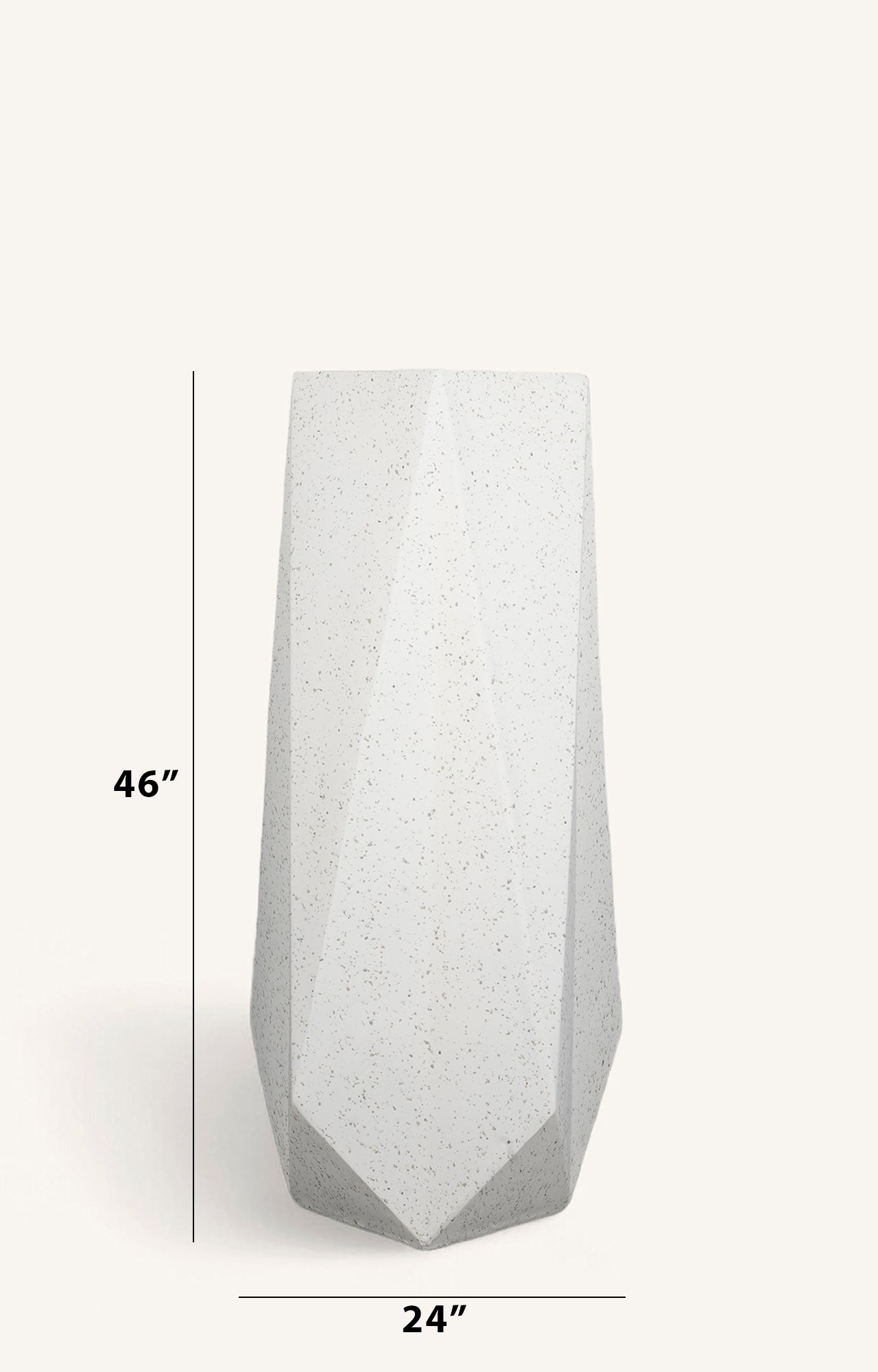 Geometric White Planter Big