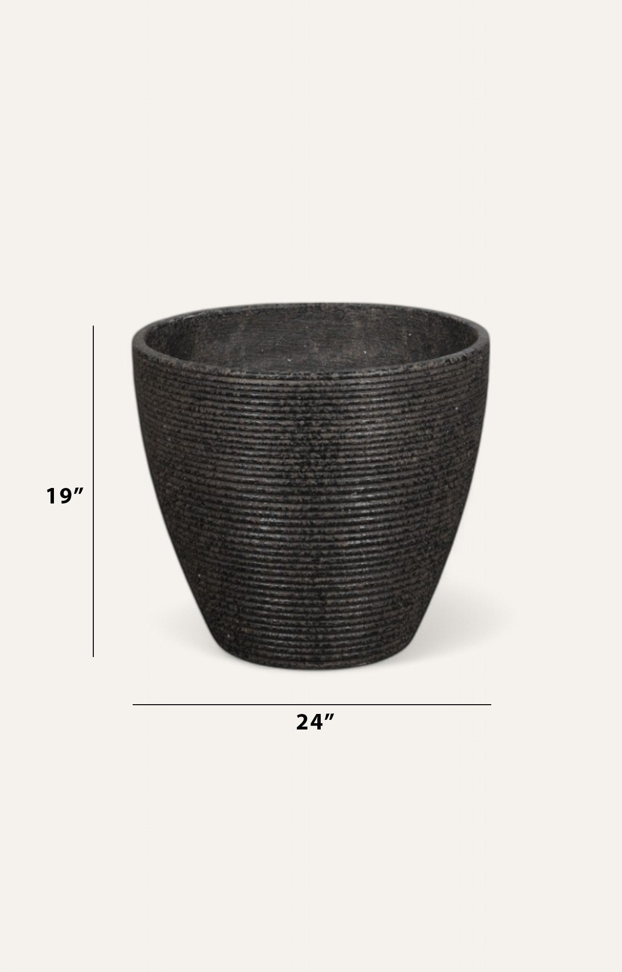 Matte Charcoal Planter – Big