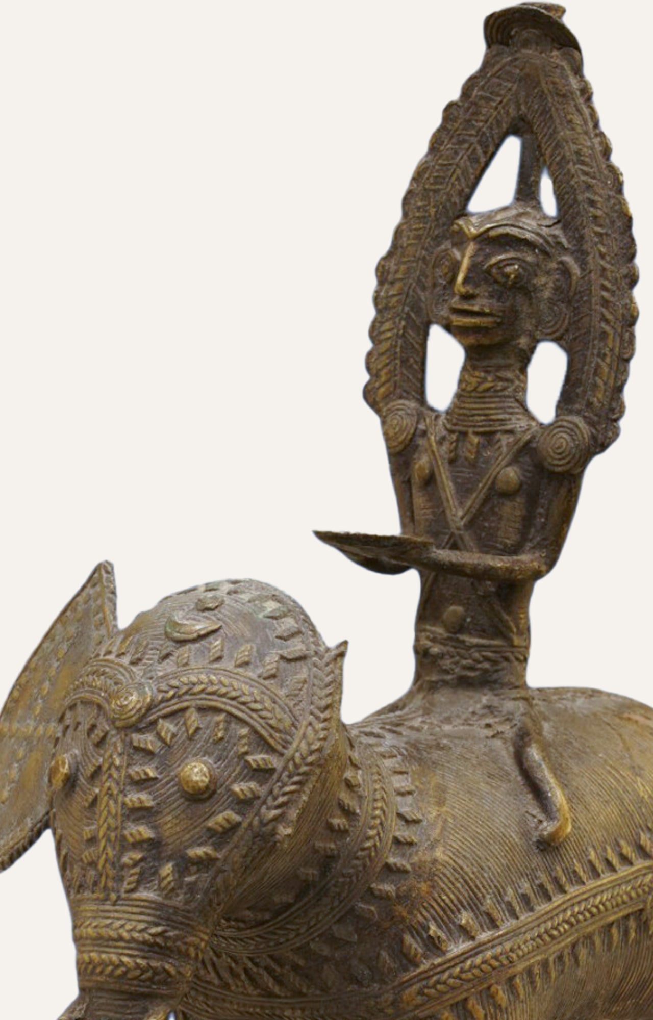 Majestic Elephant Antique Brass Figurine Table Accent