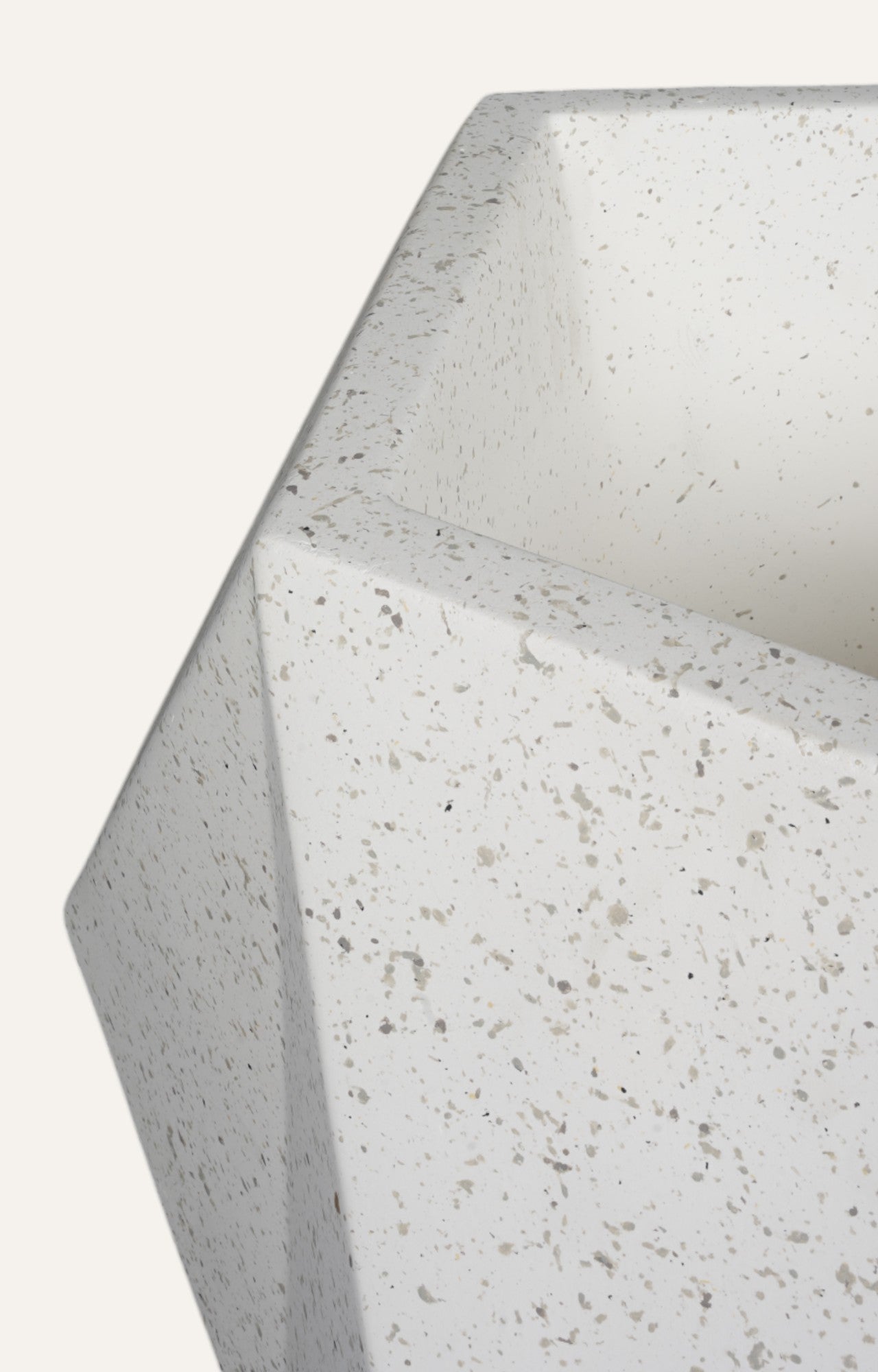 Geometric White Planter Small