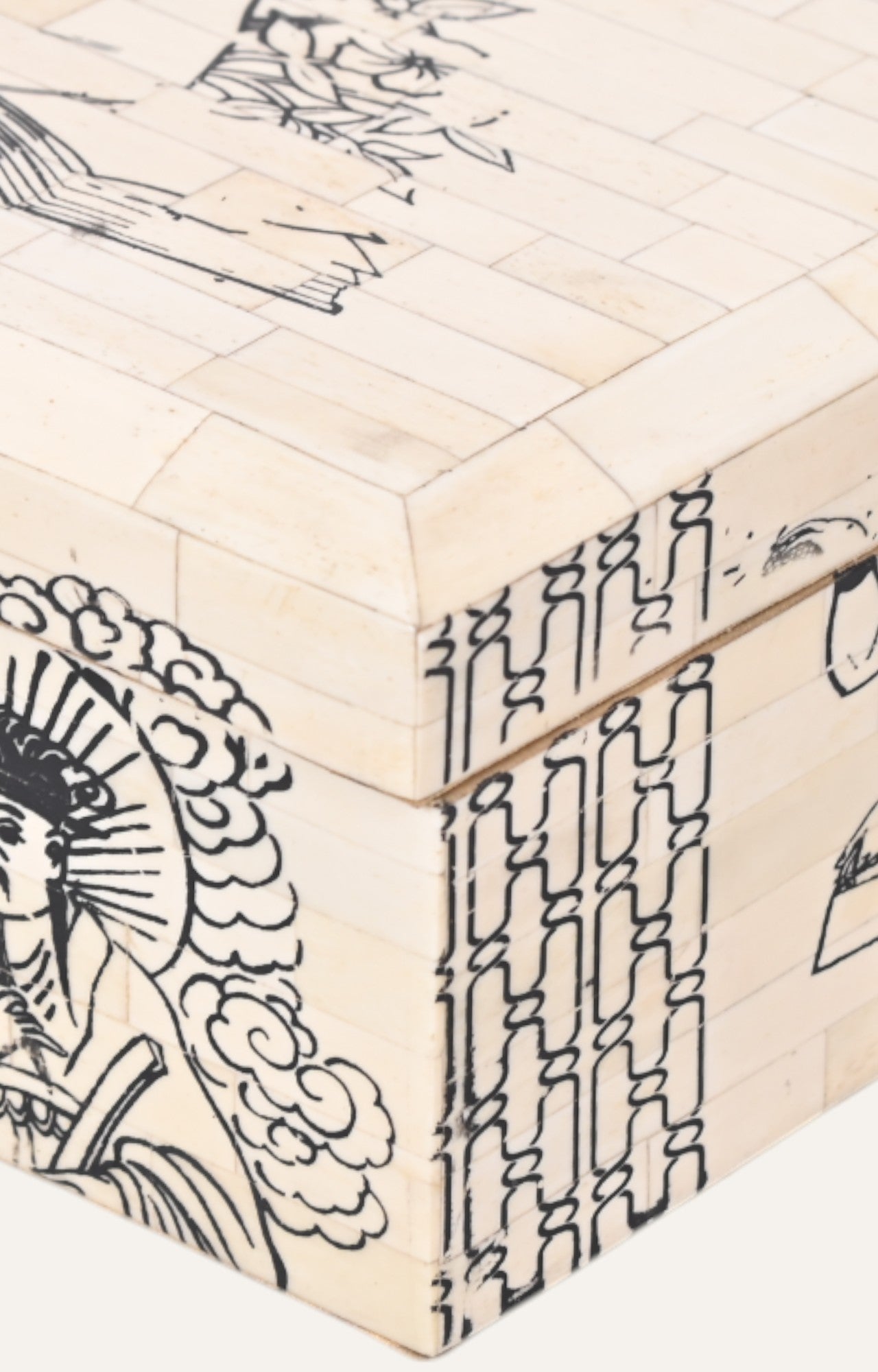 Three Kings Mango Wood and Bone Antique  Jewelry Box