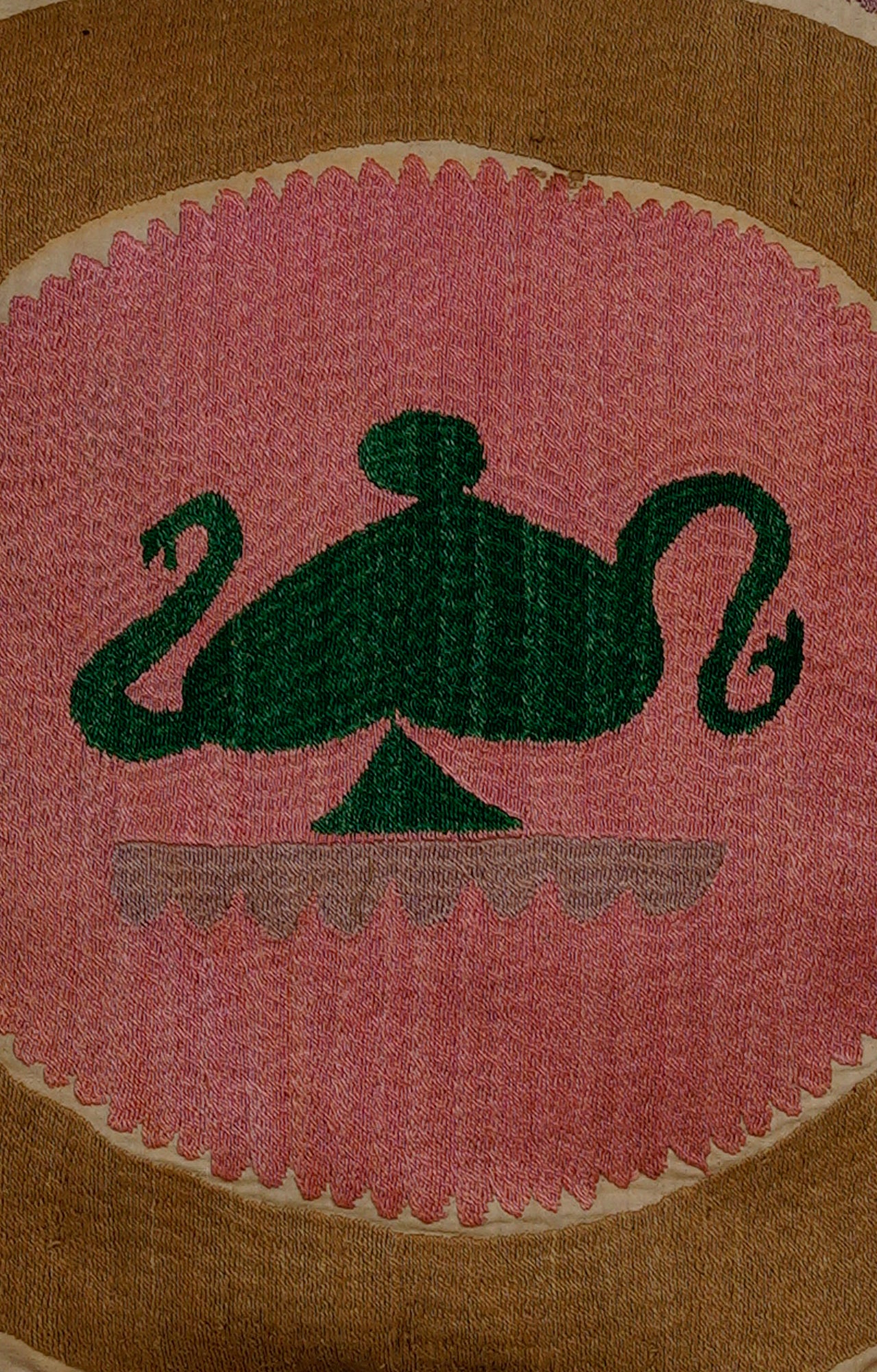 Embroidered Cushion with Classic Motif