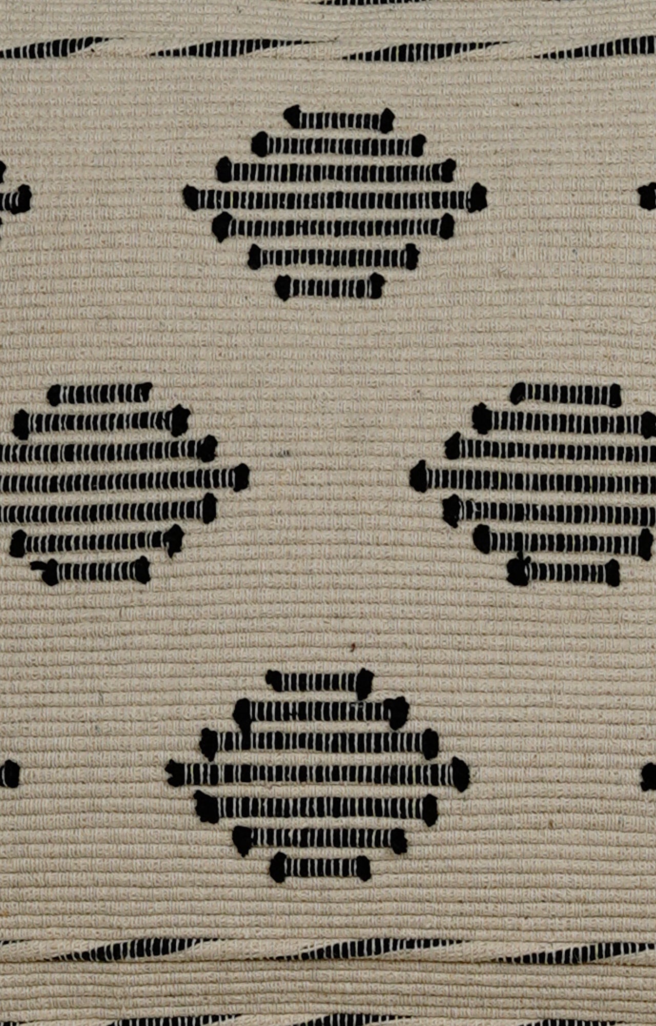 Cotton Dhurrie Cushion with Embroidered Detailing