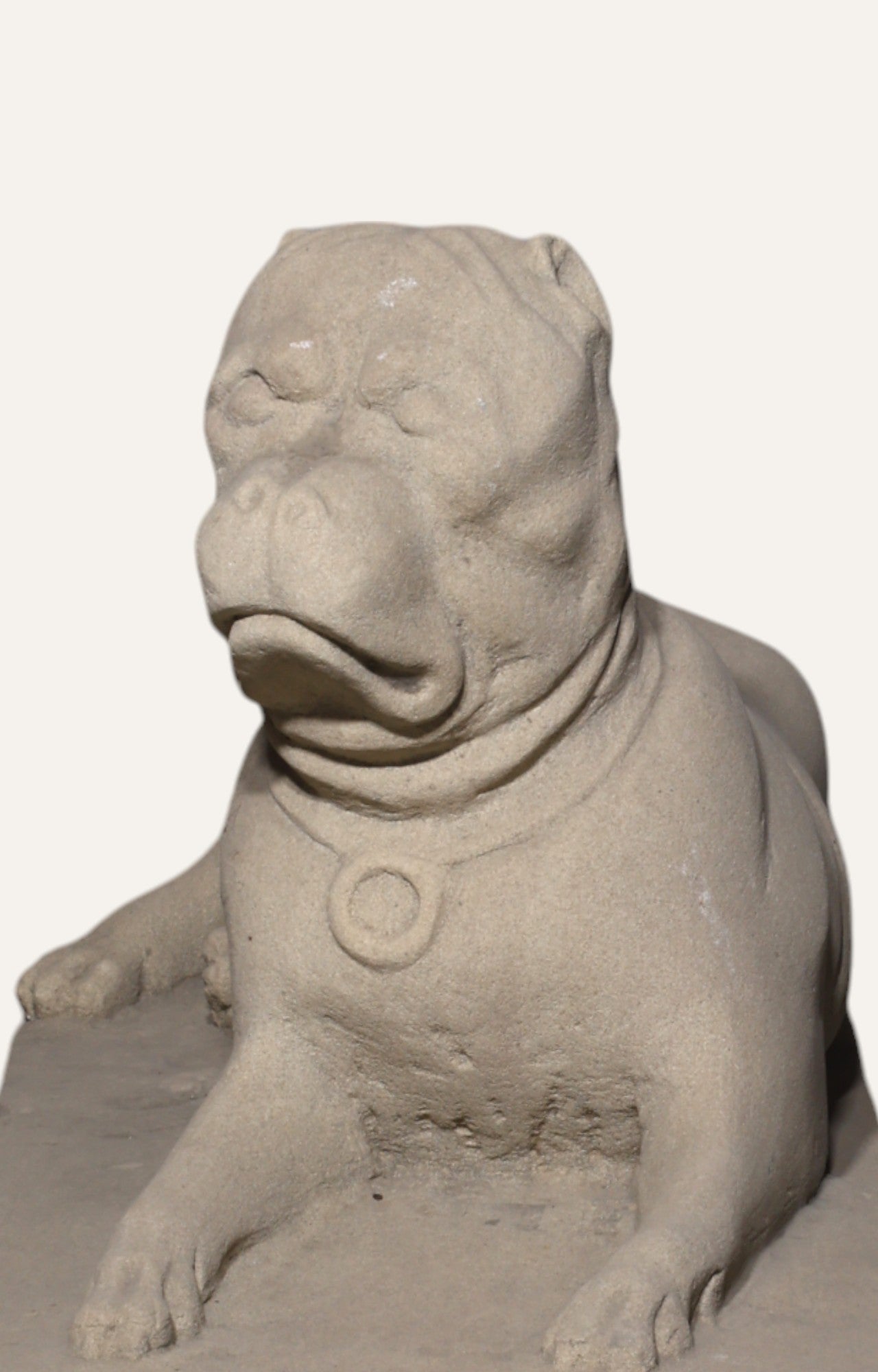 Sitting bulldog Sandstone Sculpture