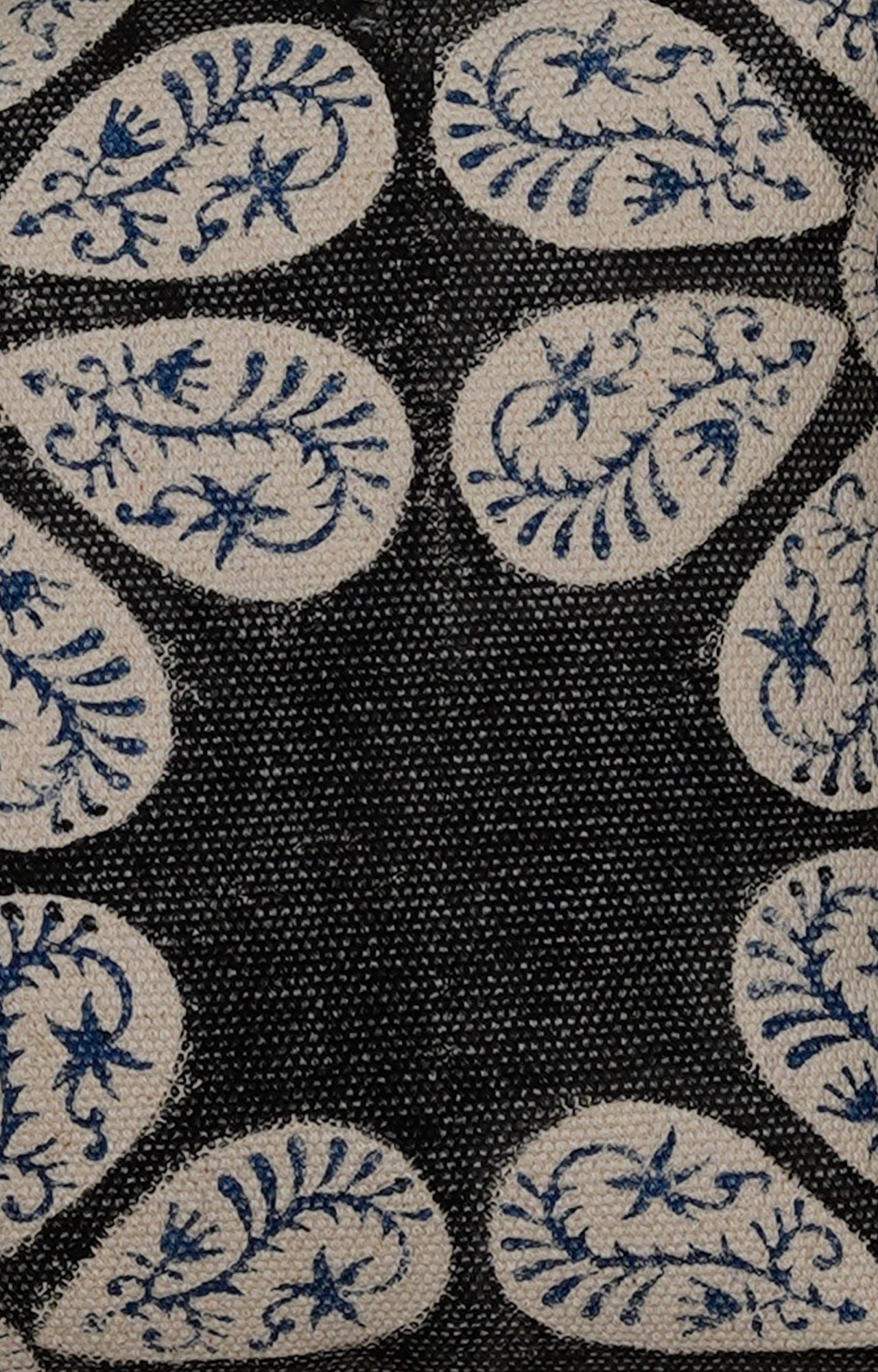 Black and White Floral Pattern Printed Cushion