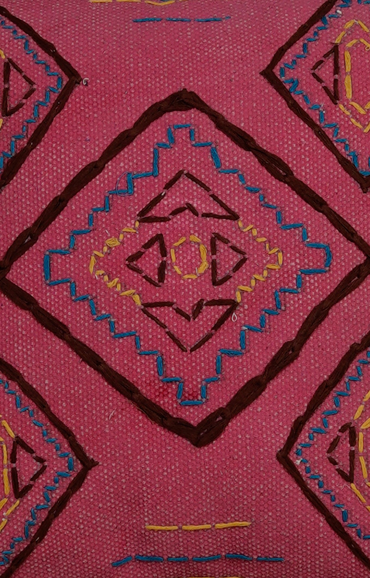 Bohemian Embroidered Cushion with Tassels