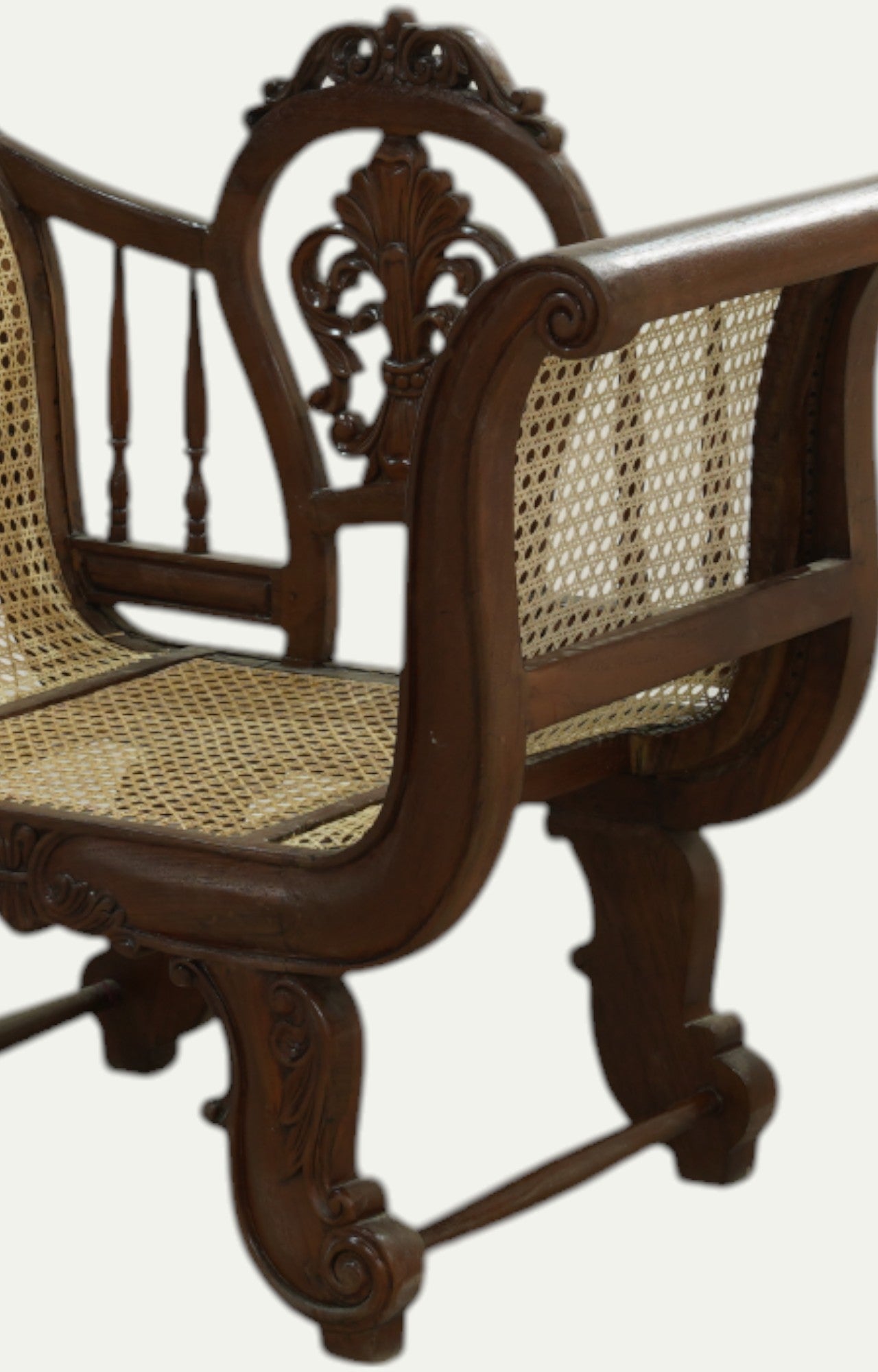 Rattan Hand Carved Arm Chair