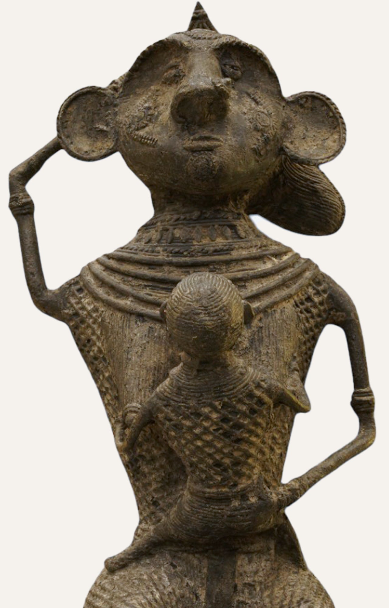Guardian of Heritage Brass Tribal Figurine Table Décor