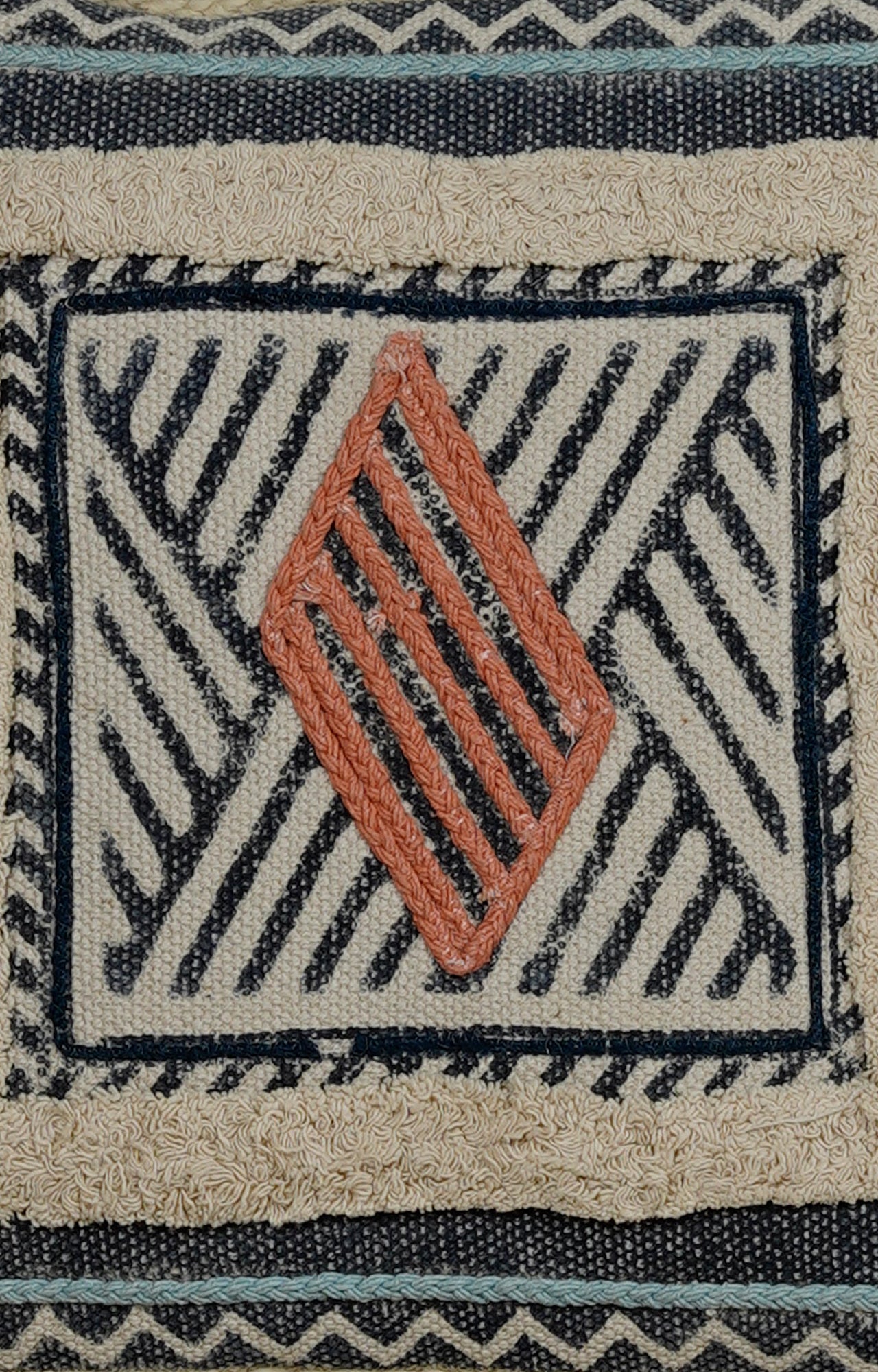 Textured Geometric Cushion