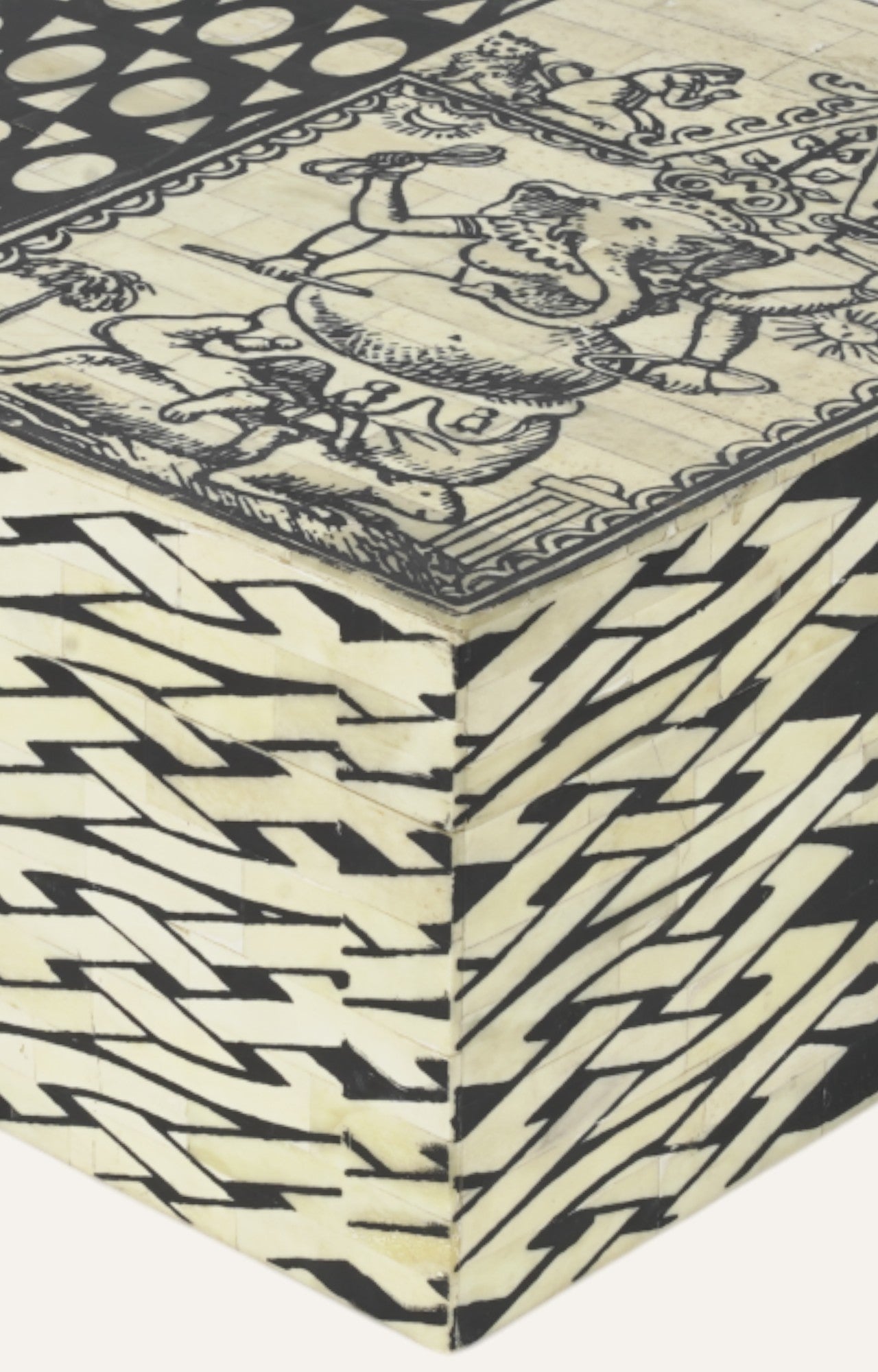 Ganeshji Mango Wood and Bone Antique  Jewelry Box