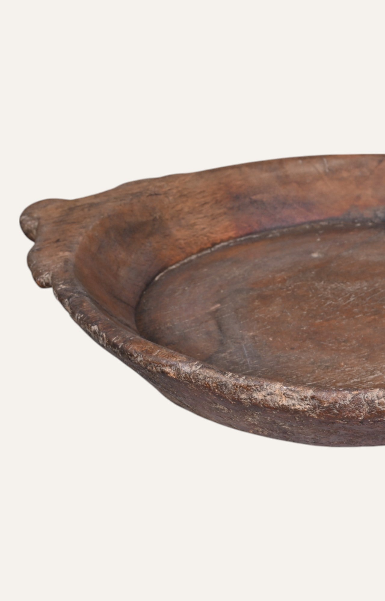 Rustic Wooden Serving Tray with Natural Grain