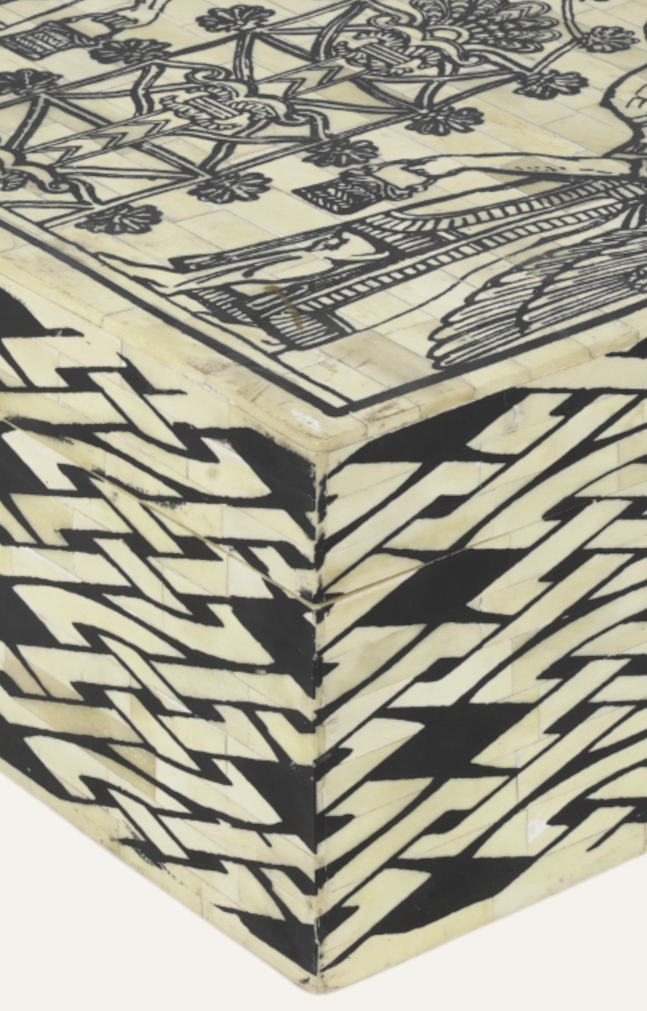 Eagle Mango Wood and Bone Antique  Jewelry Box