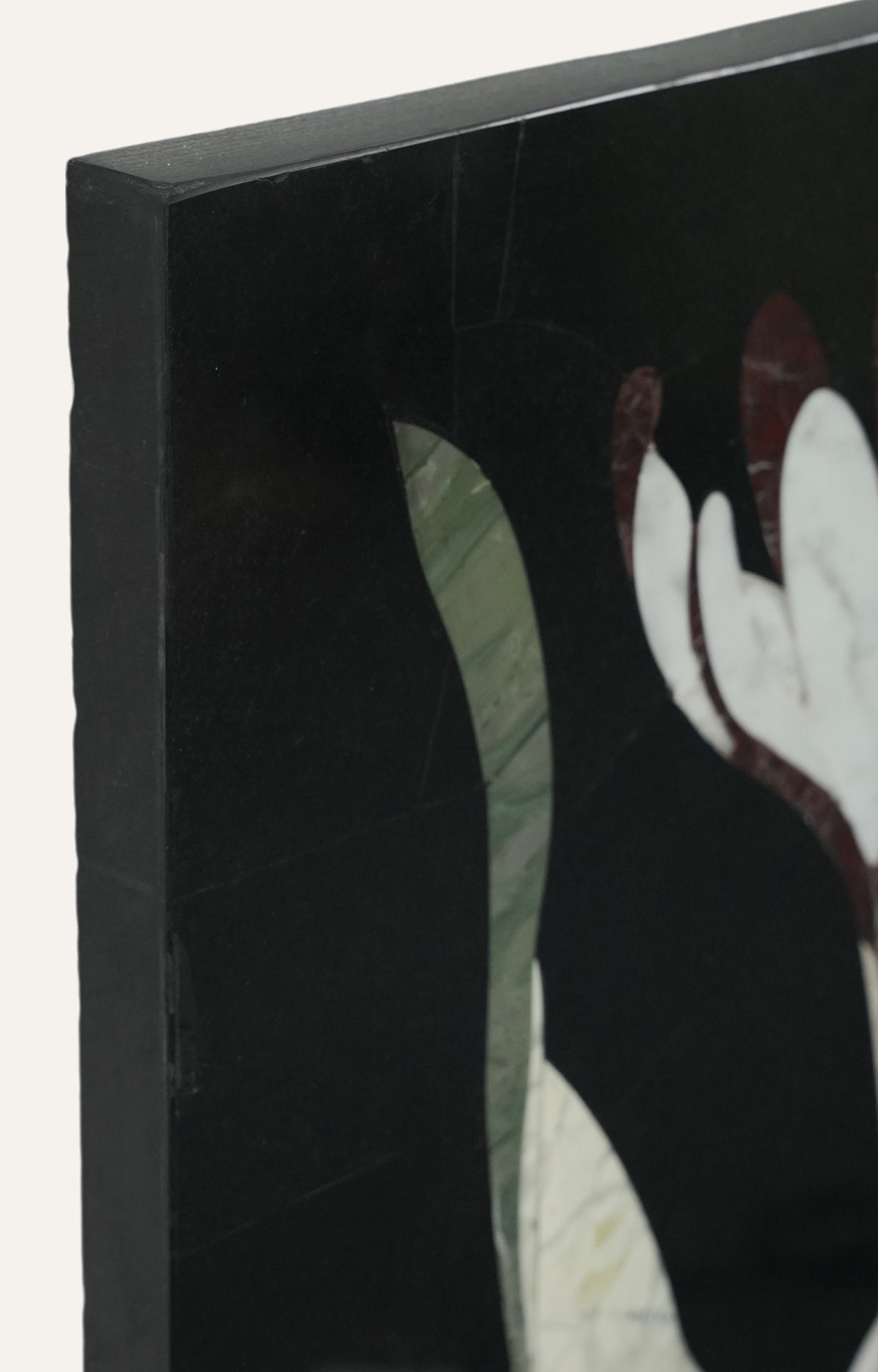 Crocus Inlay Wall Panel in Black Limestone