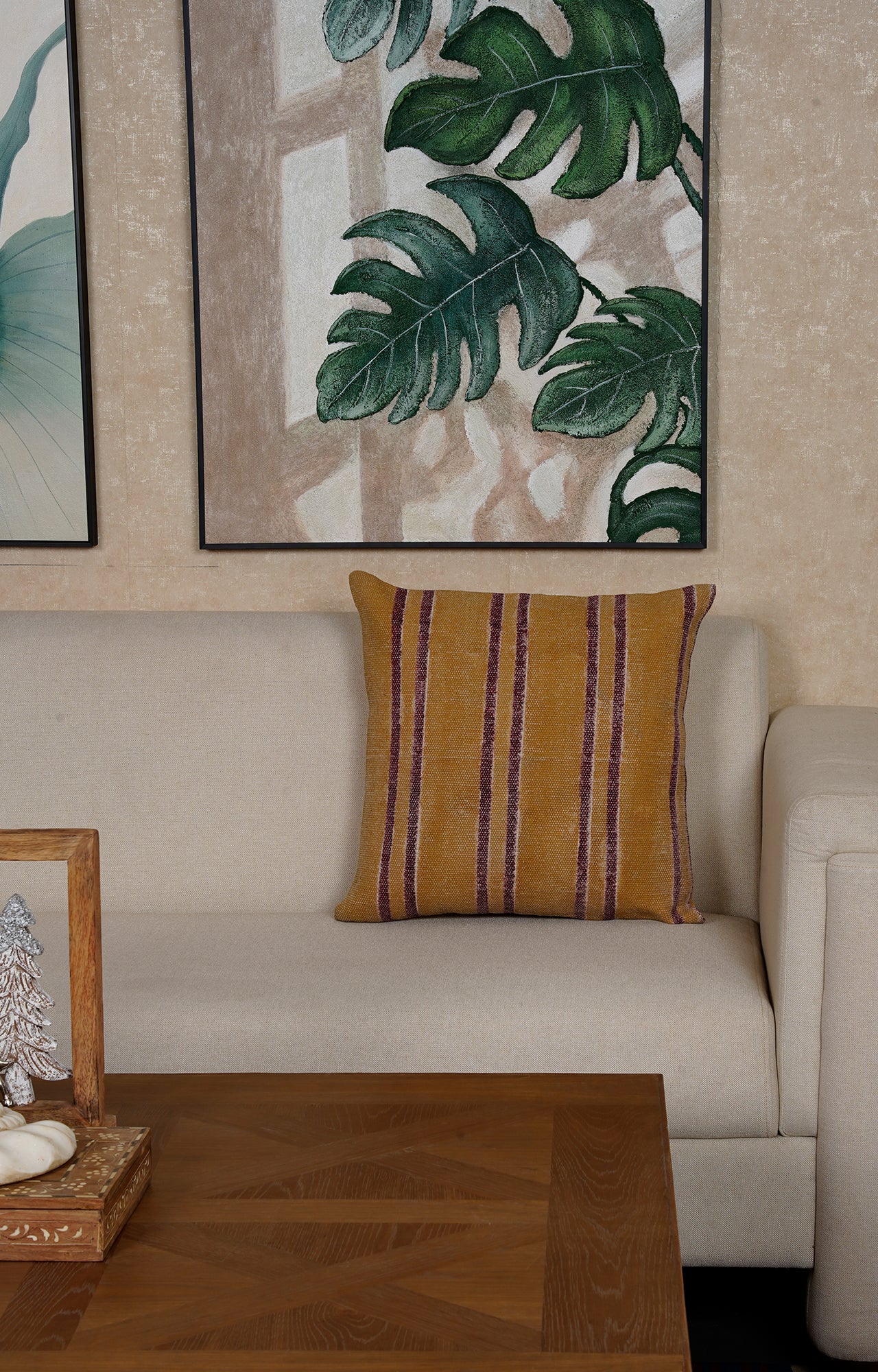 Striped Printed Cushion