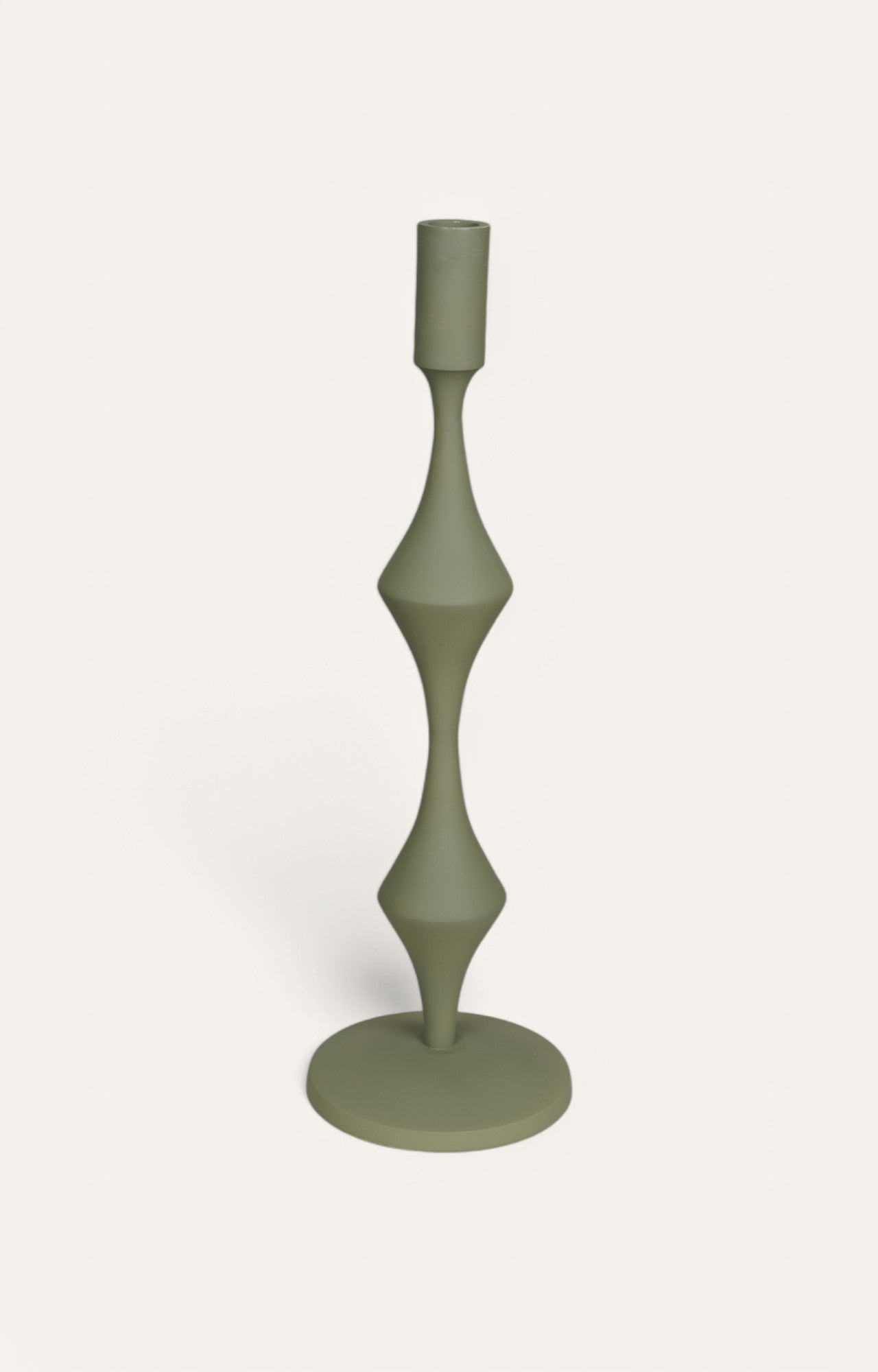 Olive Haze Metal Candle Stand